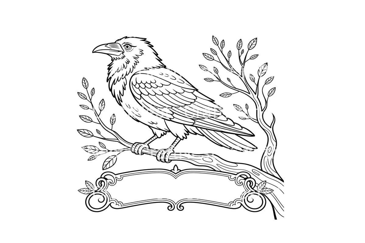 Raven and Crow Coloring Books - Image 2