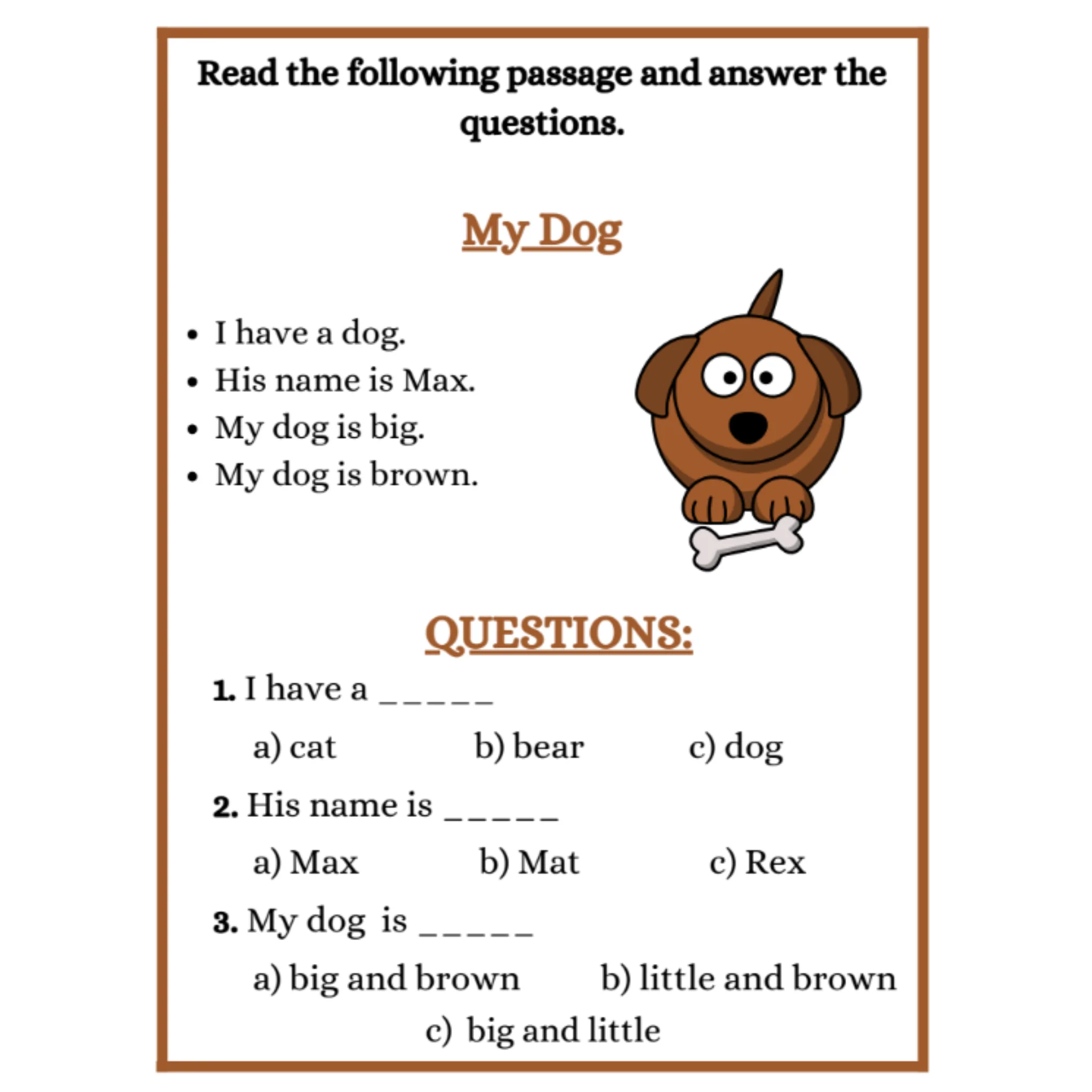 Reading Worksheets for Kids Animal Passages - Image 2