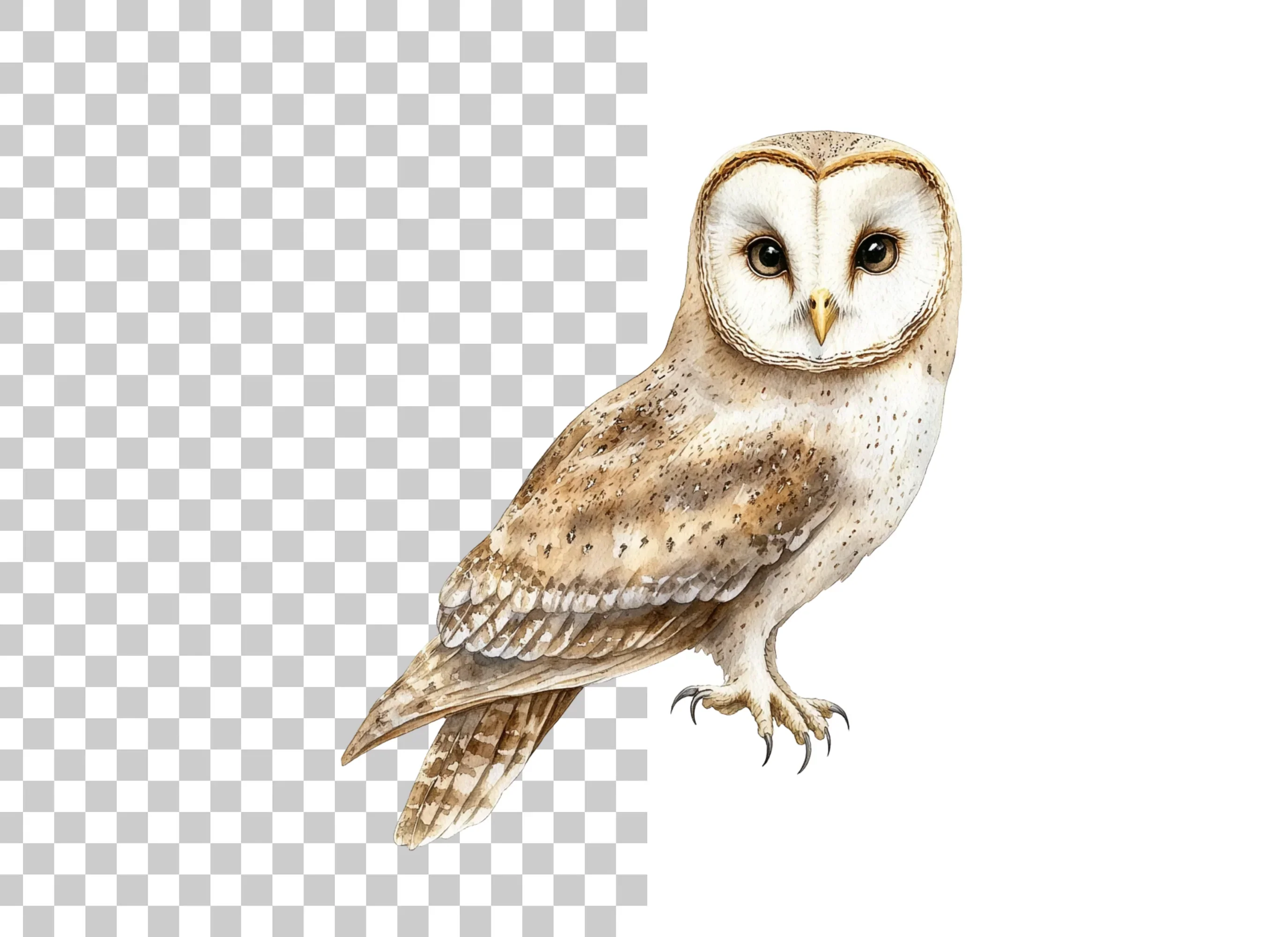 Realistic Barn Owl Clipart Bundle - Image 2