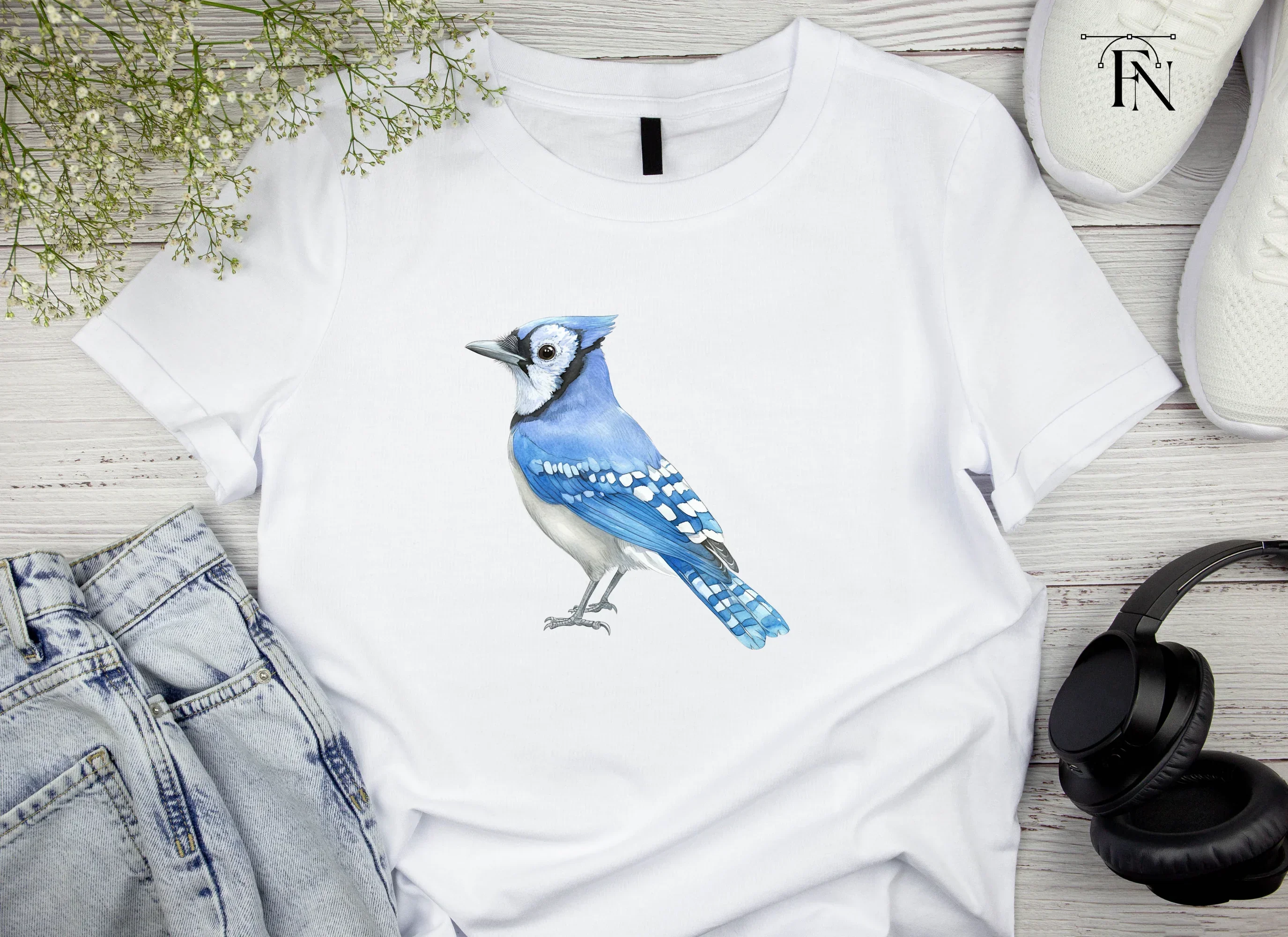 Realistic Blue Jay Bird Clipart Bundle - Image 4