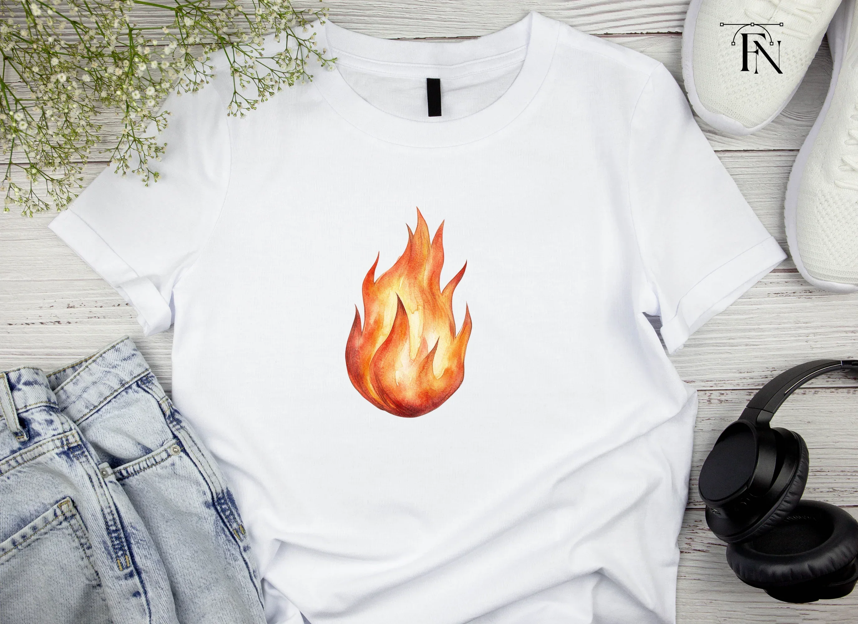 Realistic Fire Flame Clipart Bundle - Image 4