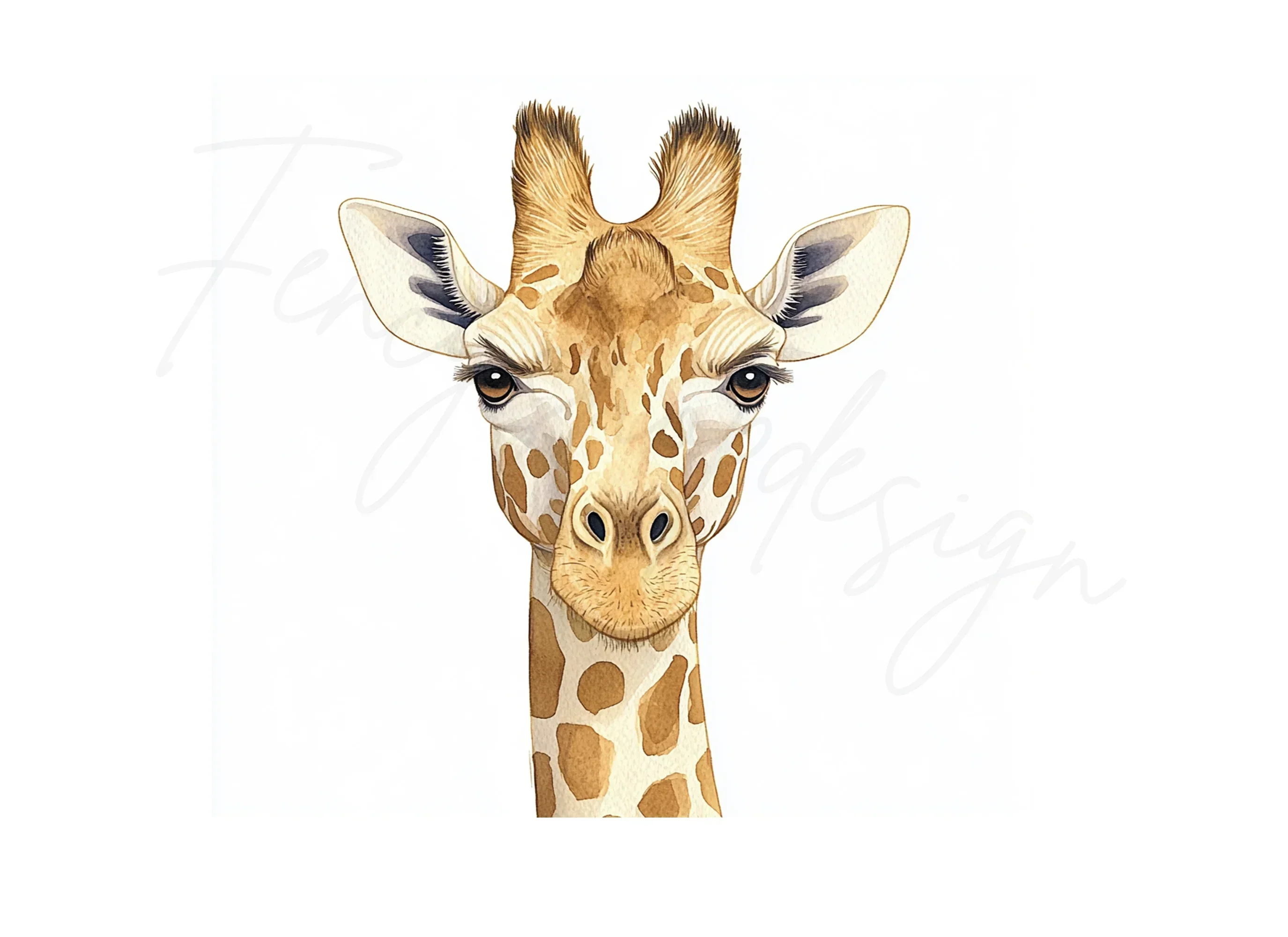 Realistic Giraffe Head Clipart Bundle - Image 2