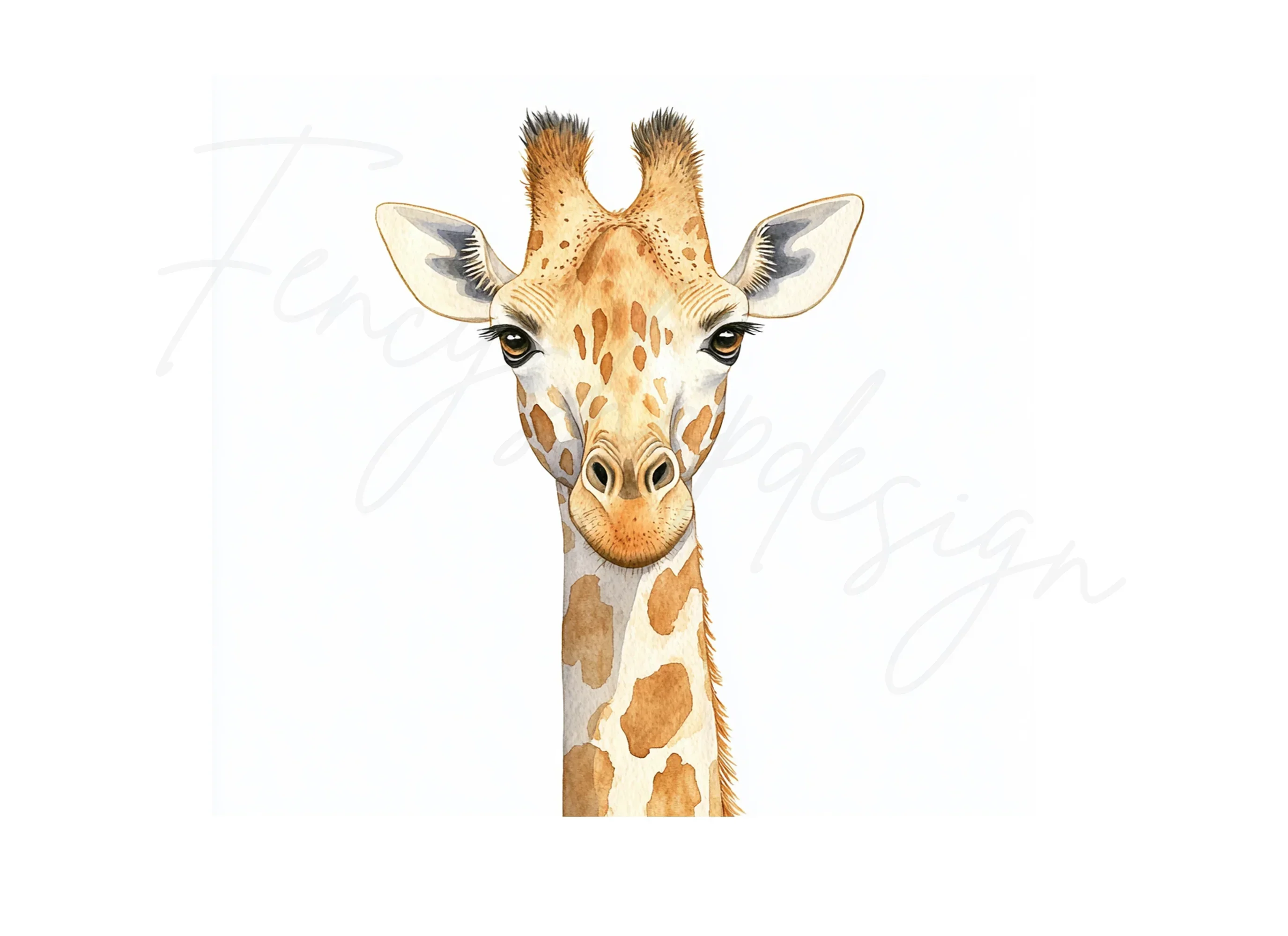 Realistic Giraffe Head Clipart Bundle - Image 3