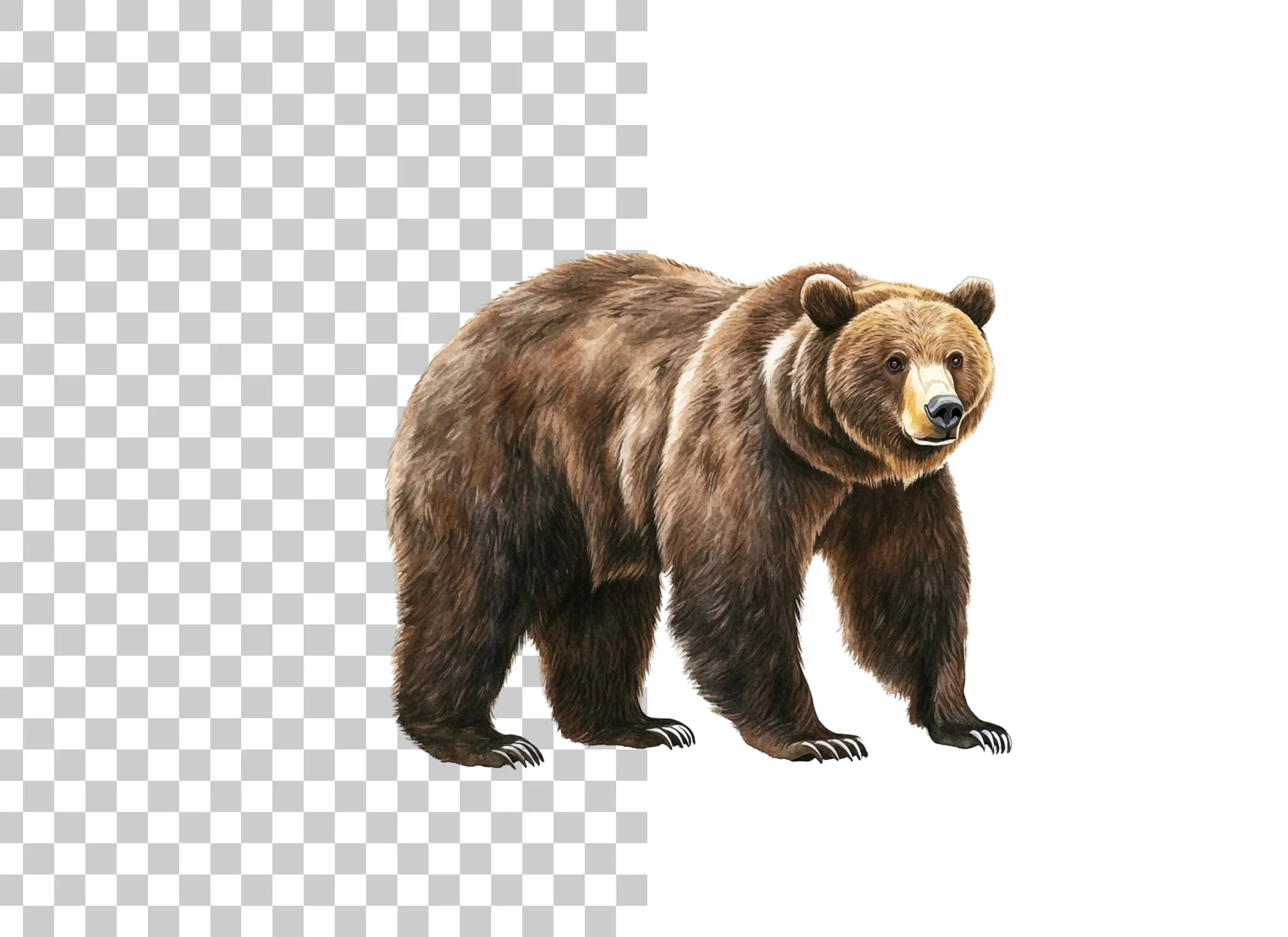 Realistic Grizzly Bear Clipart Bundle - Image 2