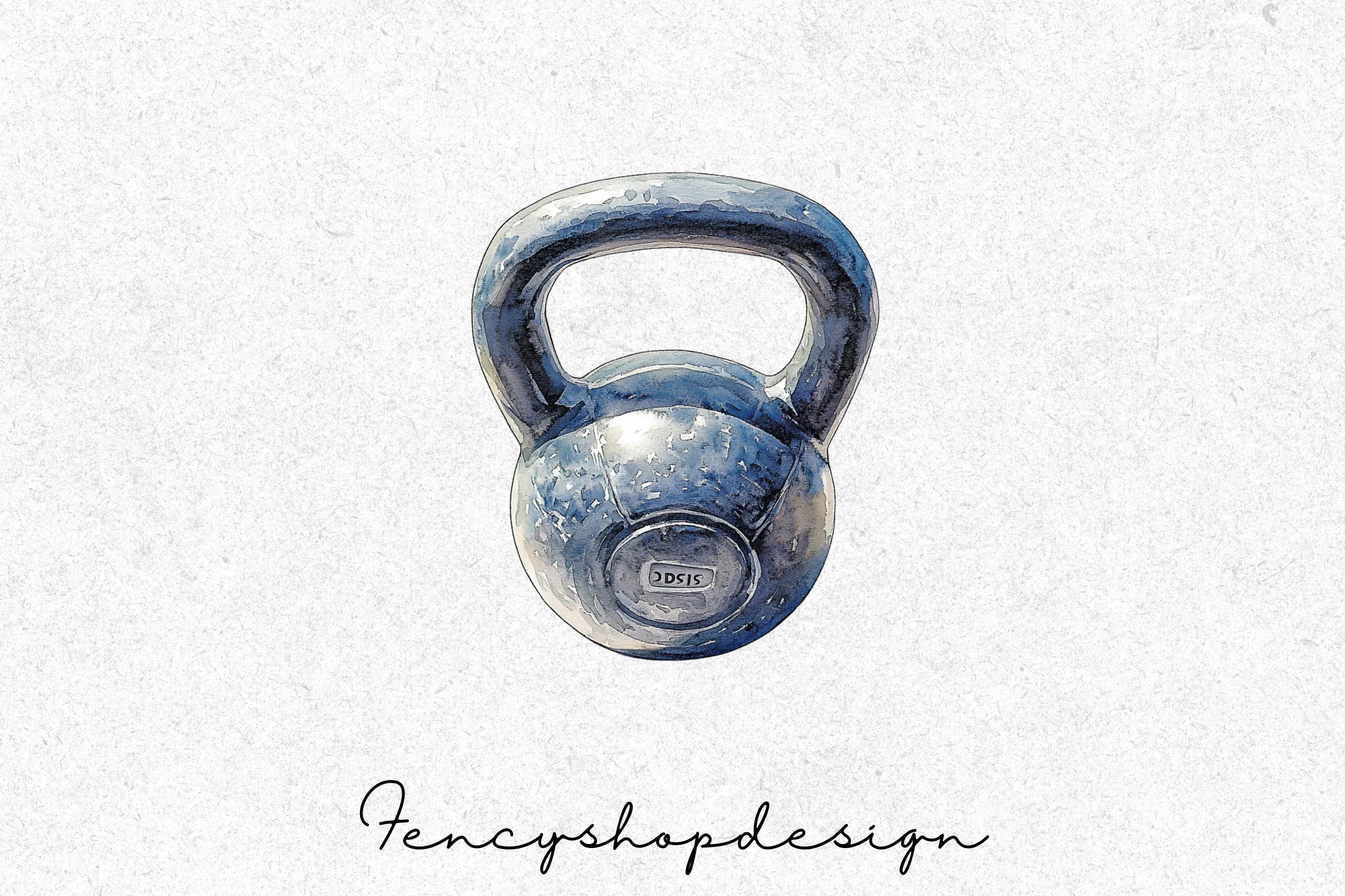 Realistic Gym Kettlebell Clipart Bundle - Image 2
