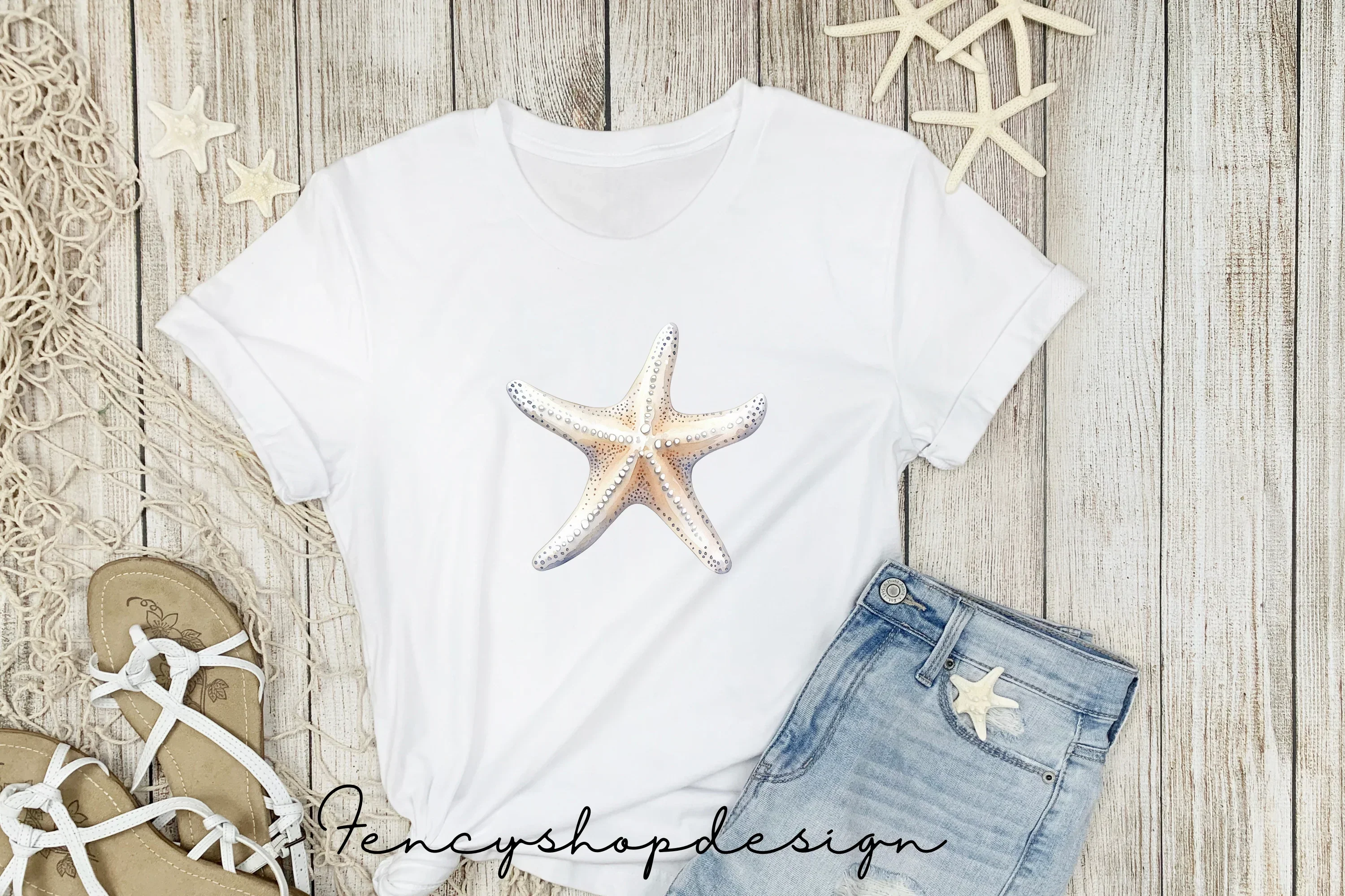 Realistic Ocean Starfish Clipart Bundle - Image 5