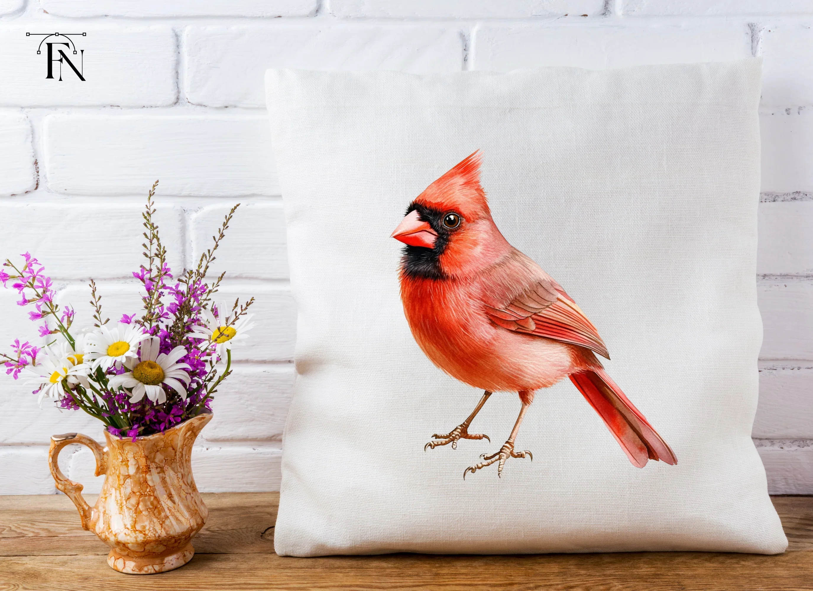 Realistic Red Cardinal Bird Clipart Bundle - Image 5