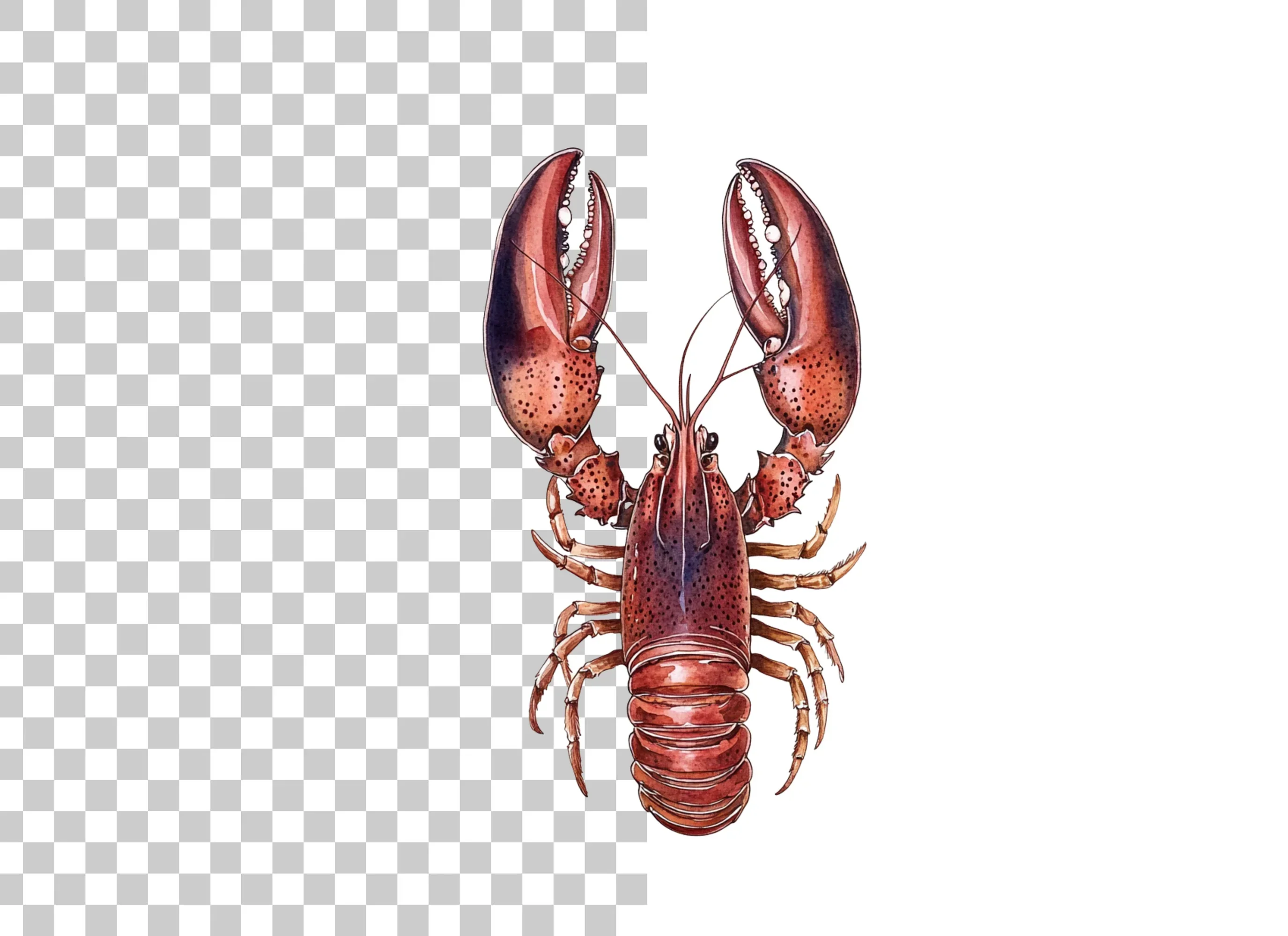 Realistic Red Lobster Clipart Bundle - Image 6