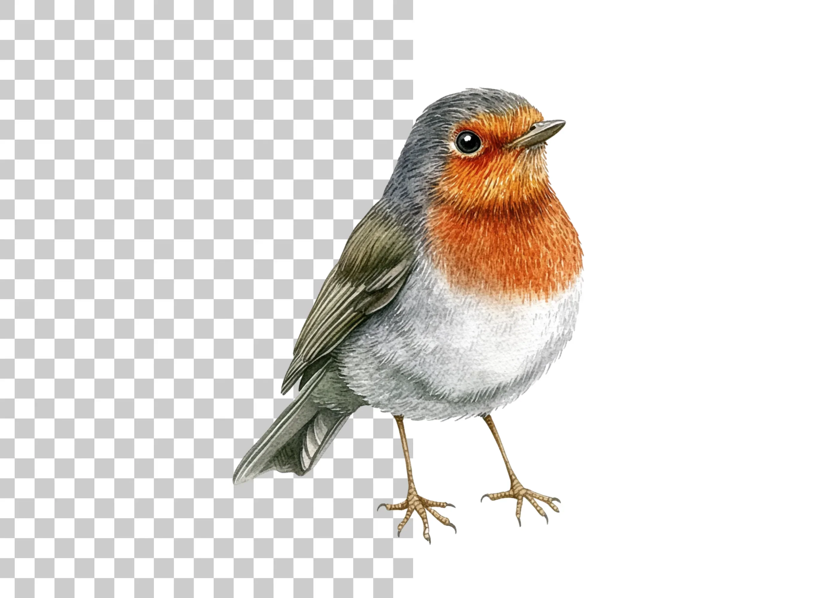 Realistic Robin Bird Clipart Bundle - Image 2