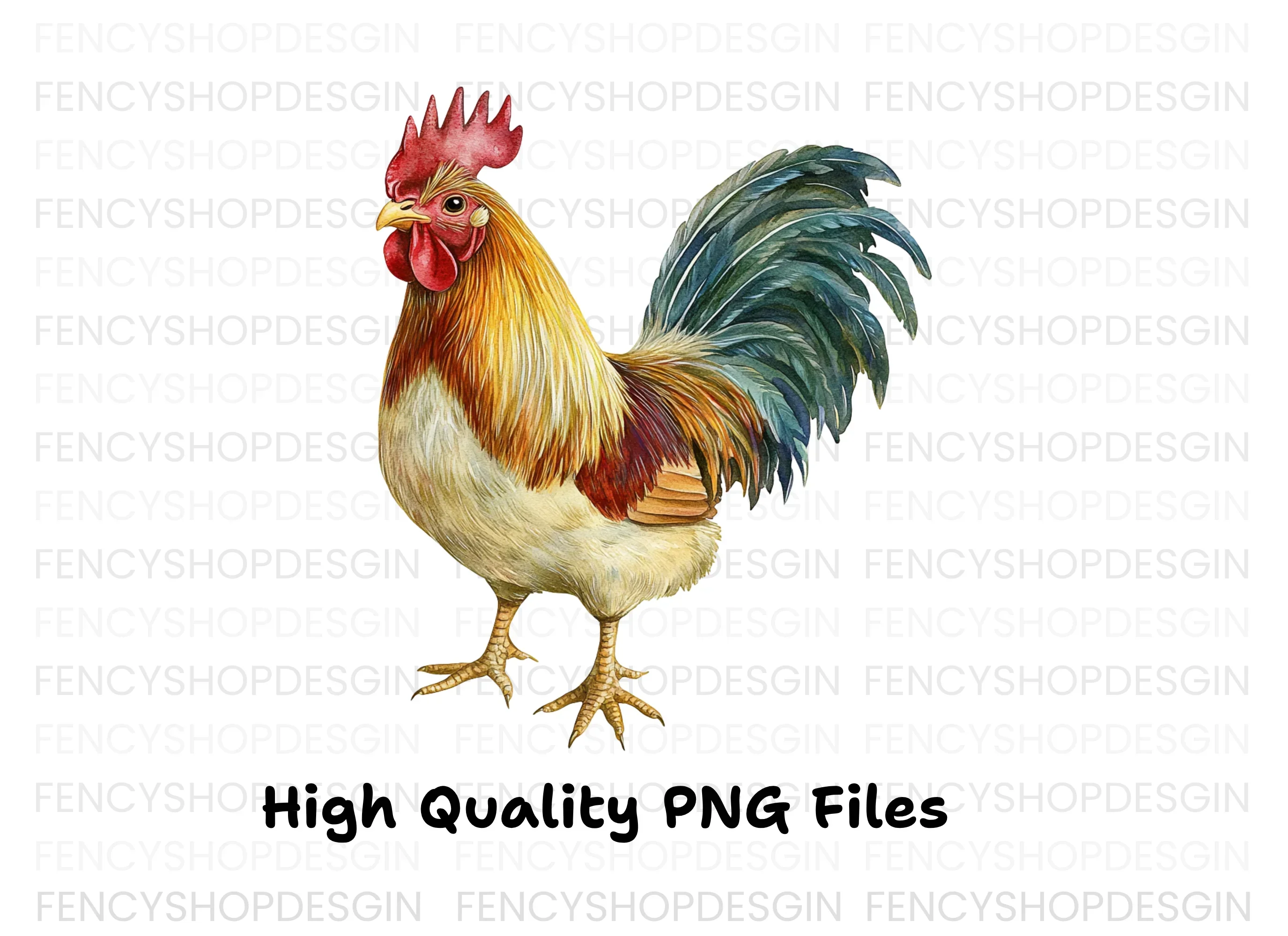 Realistic Rooster Clipart Bundle - Image 3