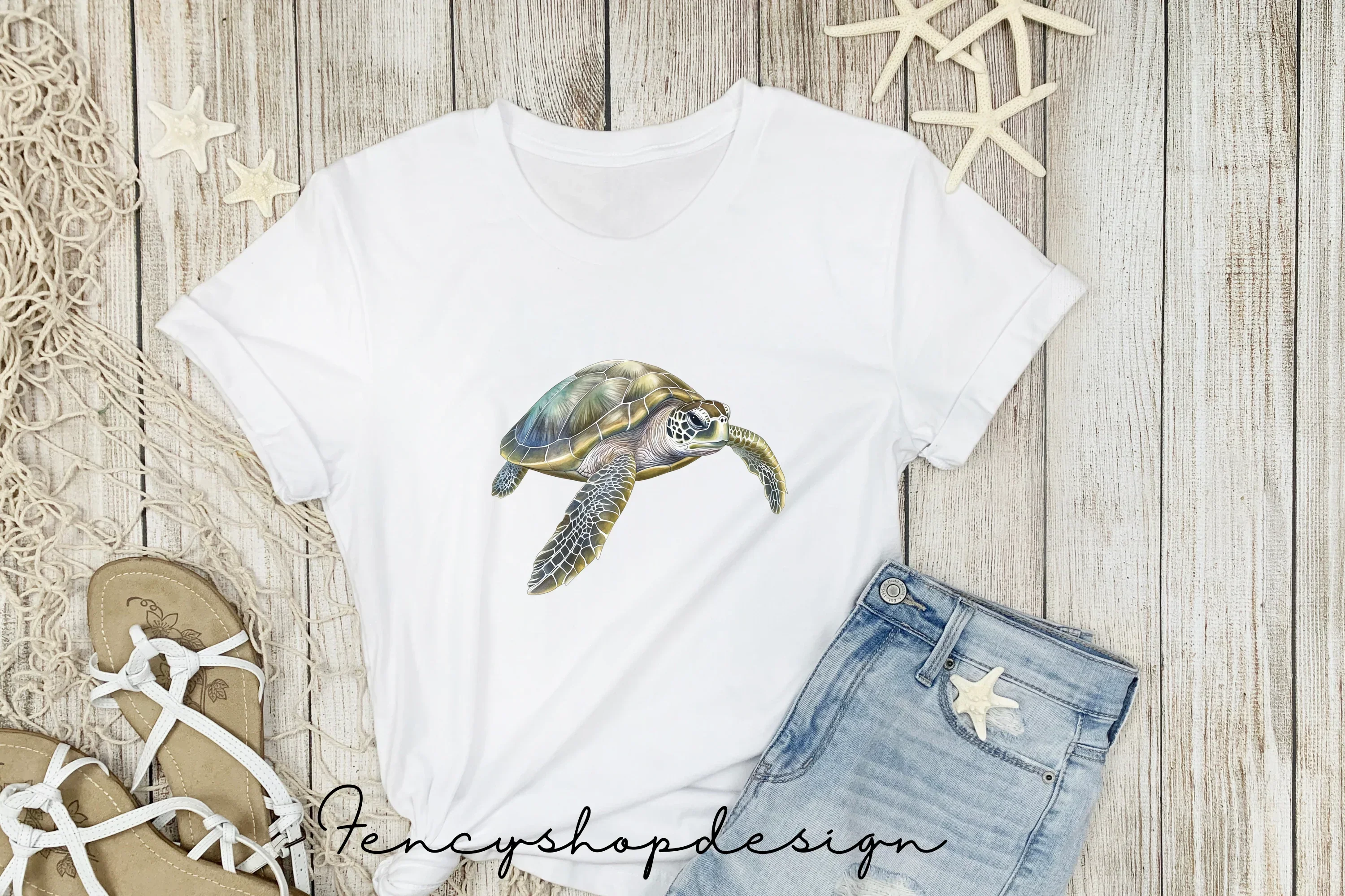 Realistic Sea Turtle Clipart Bundle - Image 4