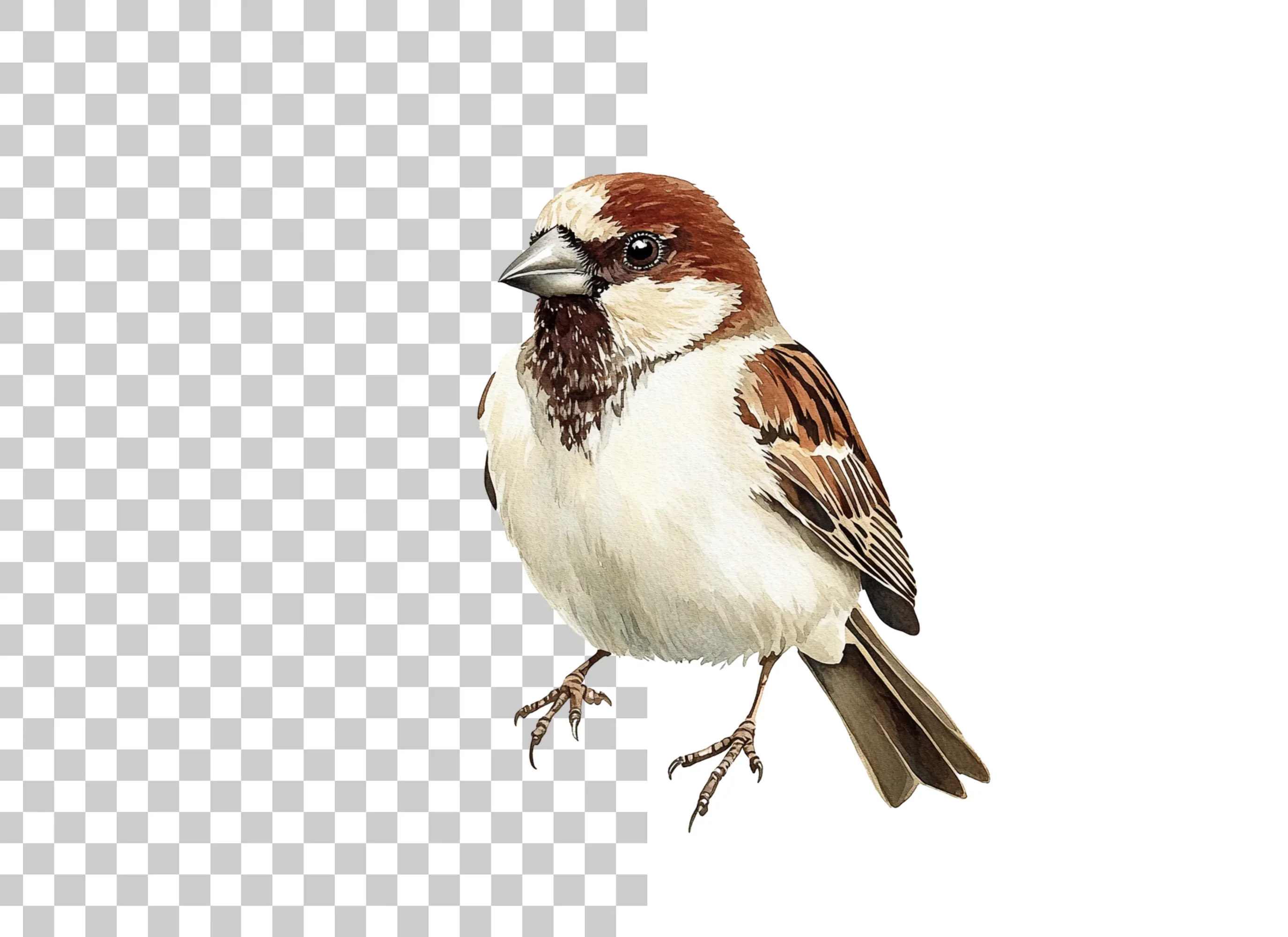 Realistic Sparrow Bird Clipart Bundle - Image 2