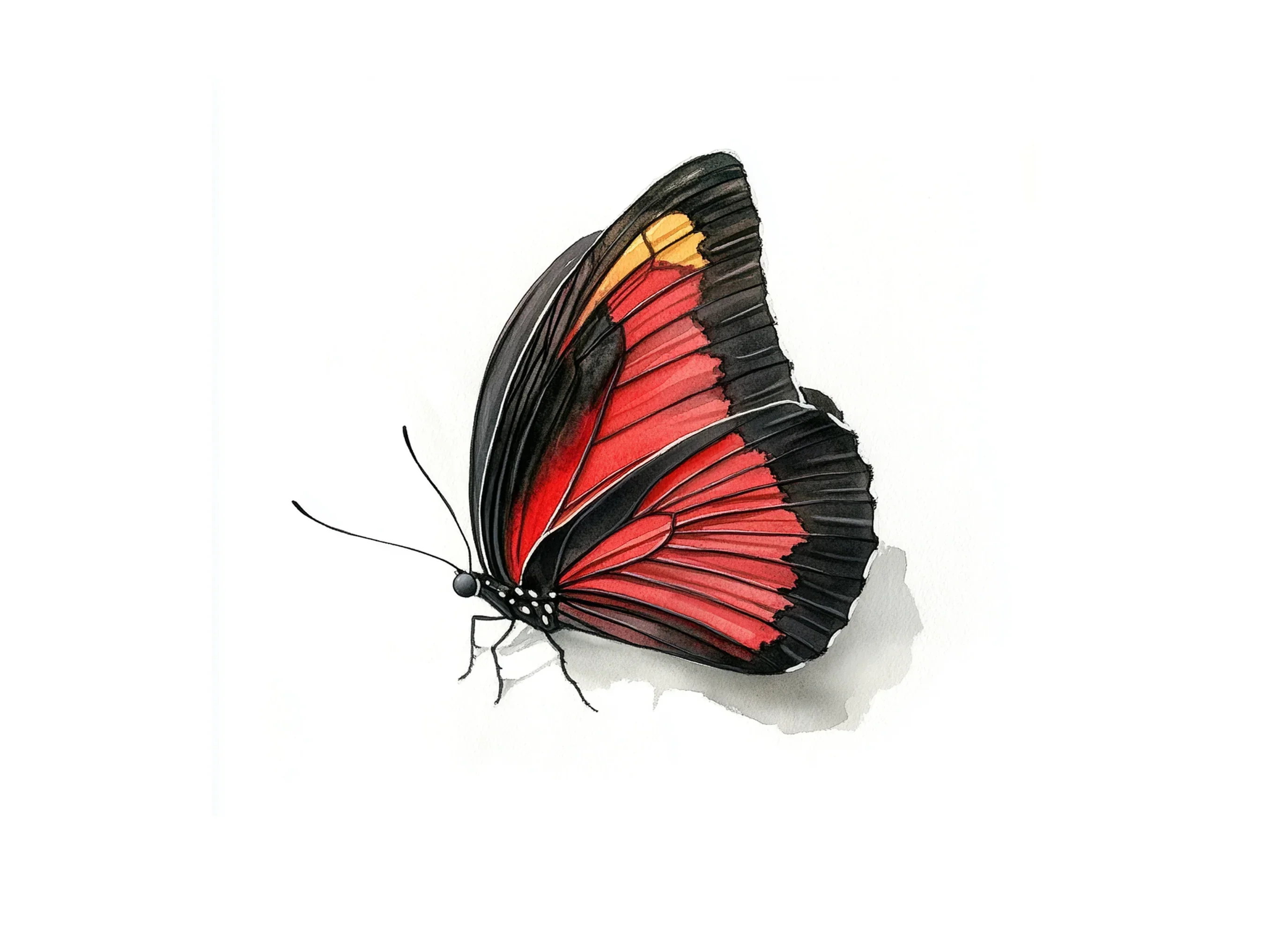 Red and Black Butterfly Clipart Bundle - Image 2
