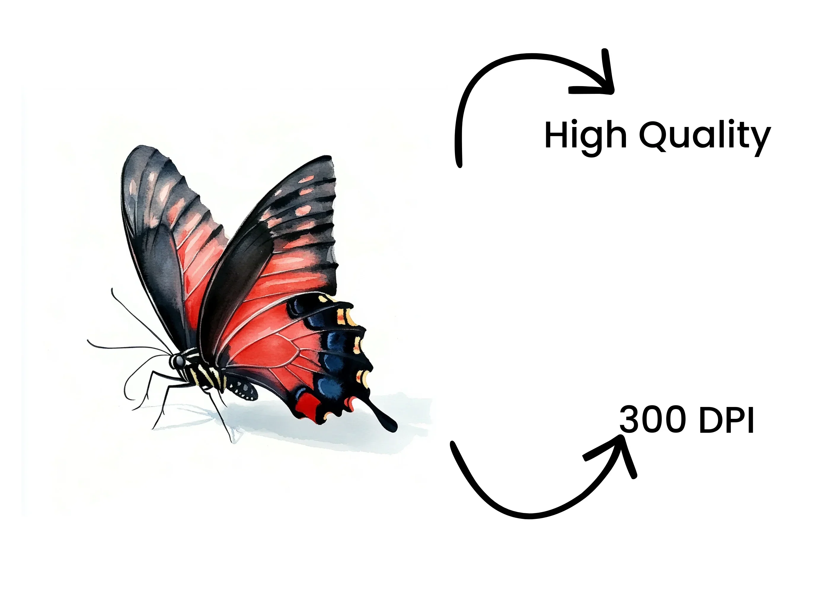 Red and Black Butterfly Clipart Bundle - Image 4