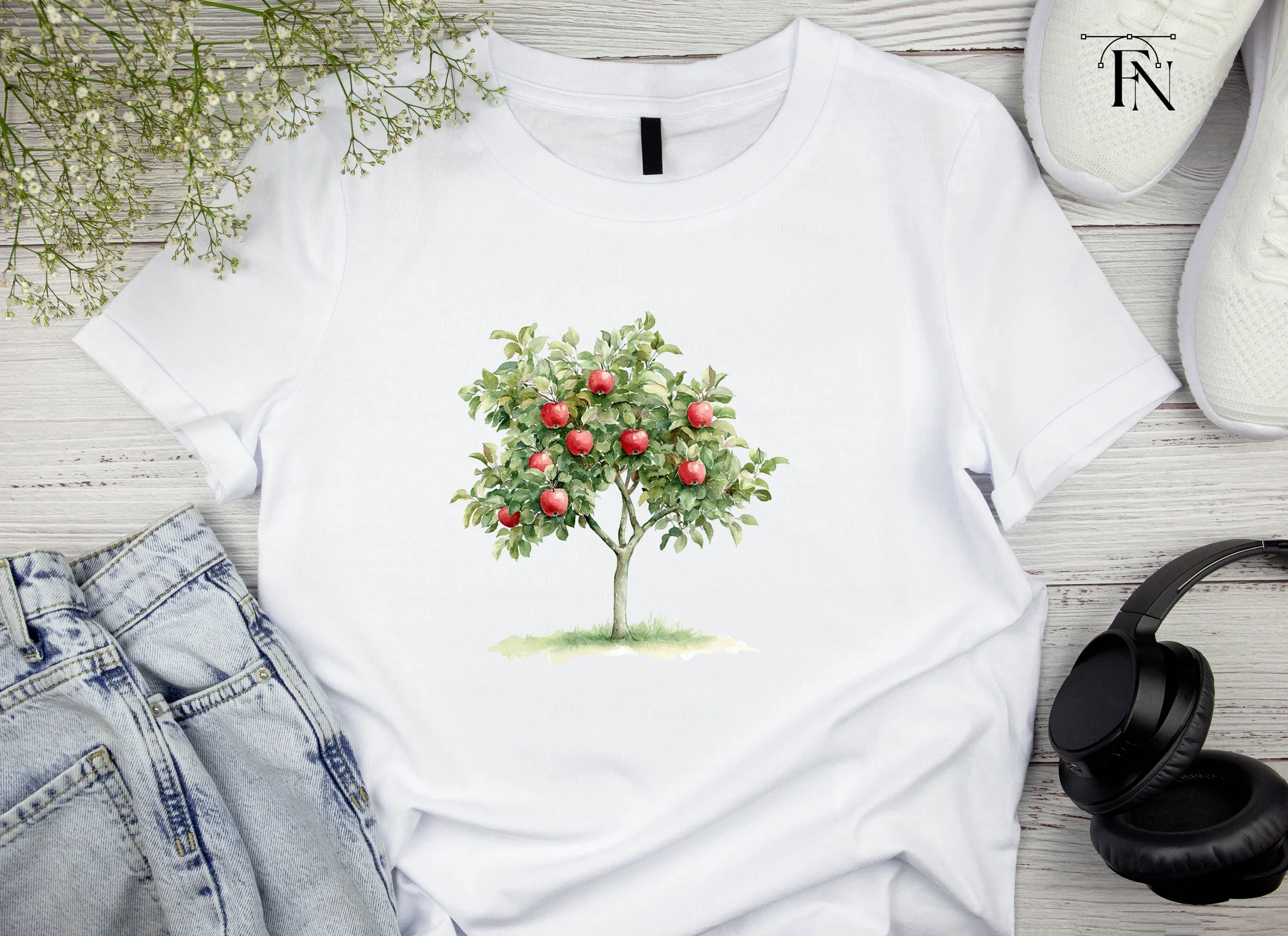 Red Apple Orchard Clipart Bundle - Image 4