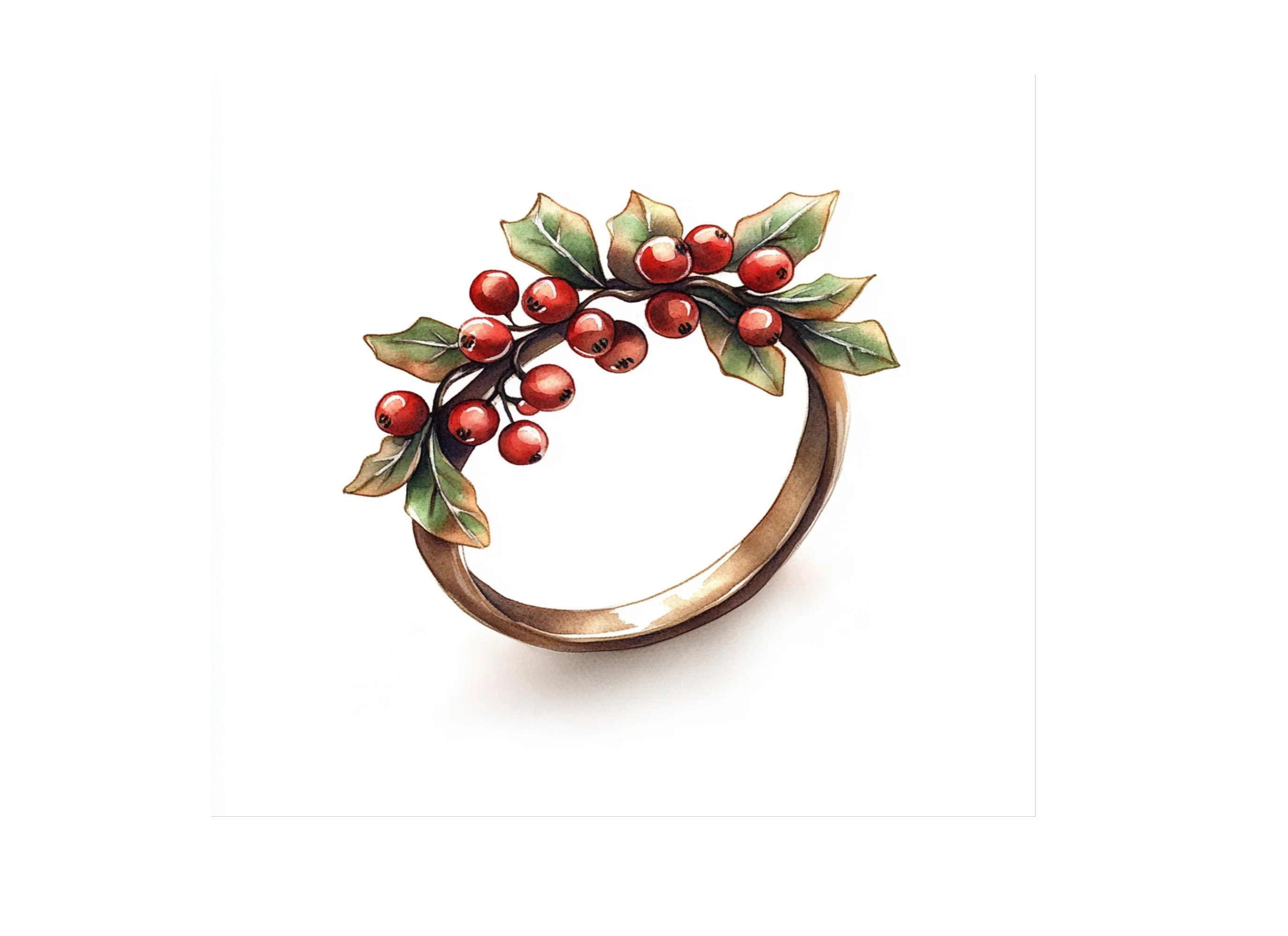 Red Berry Wreaths Clipart Bundle - Image 2