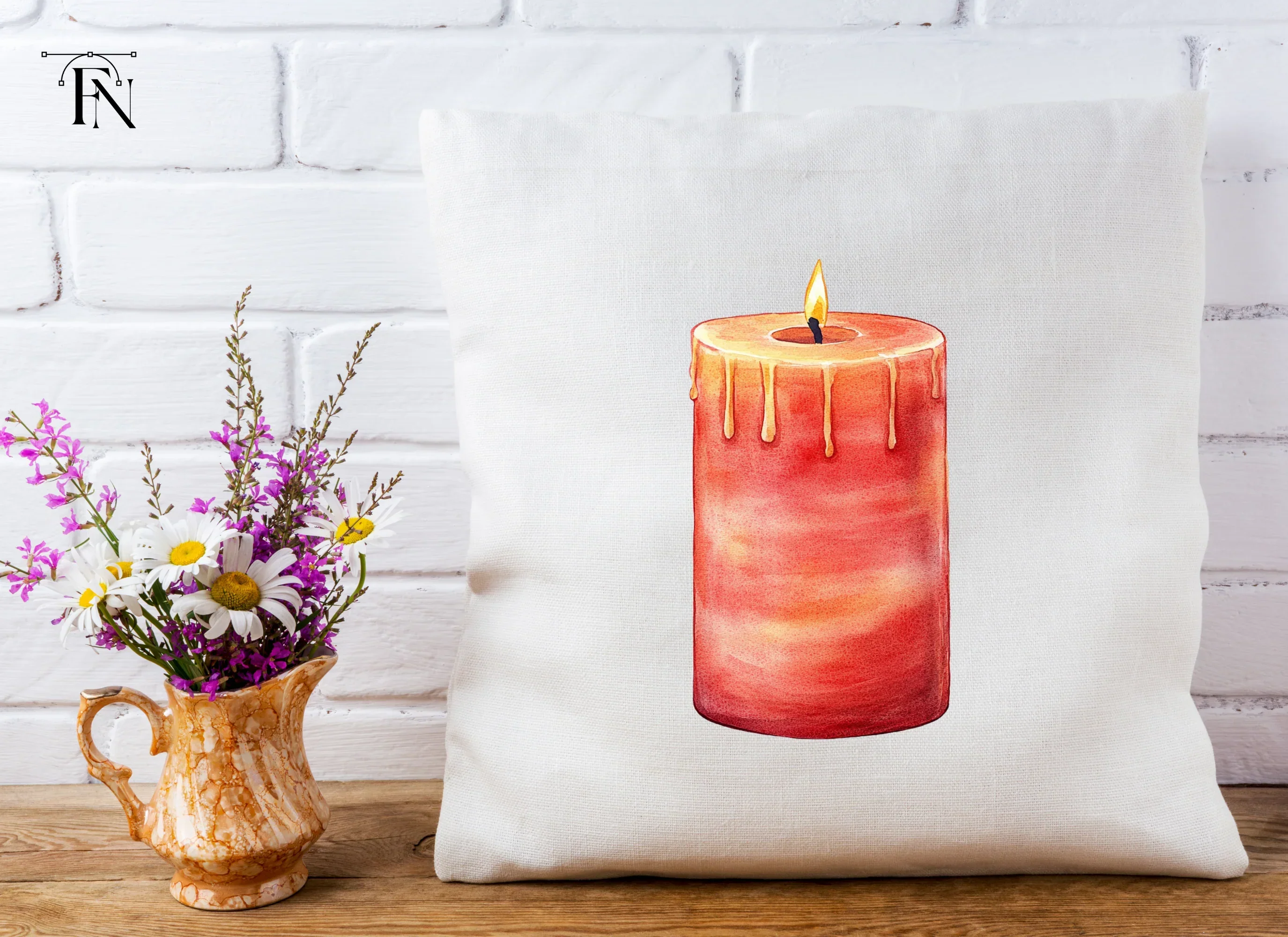 Red Candle Clipart Bundle - Image 3