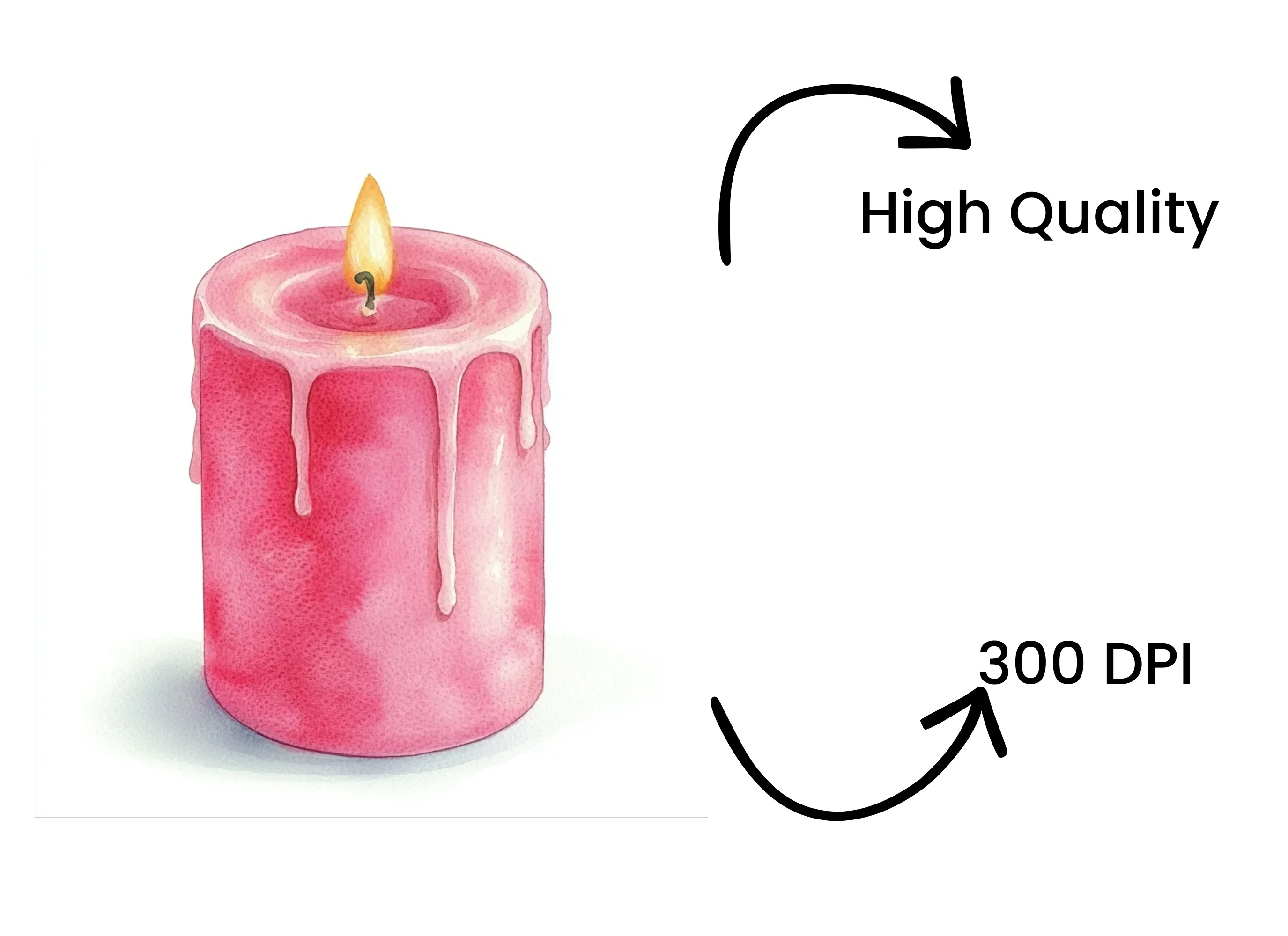 Red Christmas Candles Clipart Bundle - Image 4