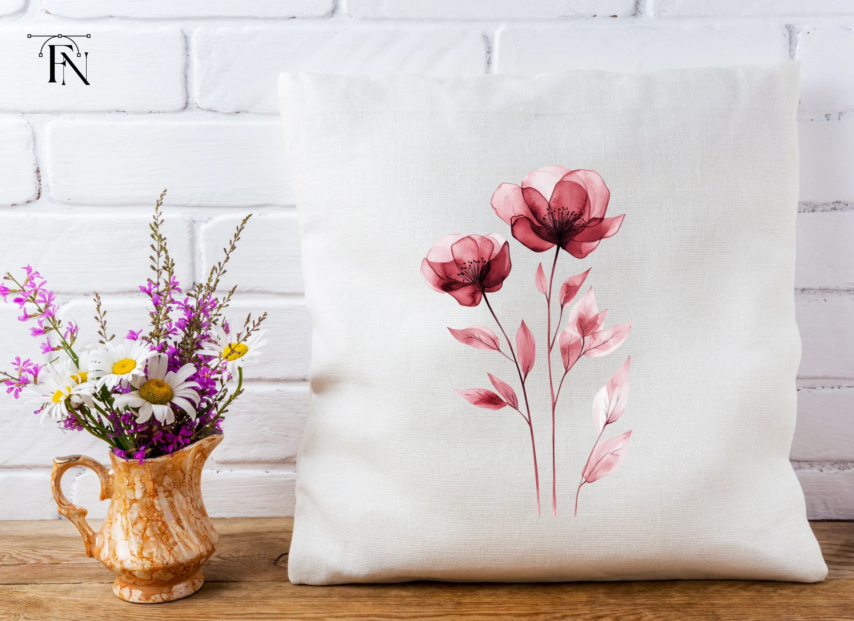 Red Flowers Clipart Bundle - Image 5