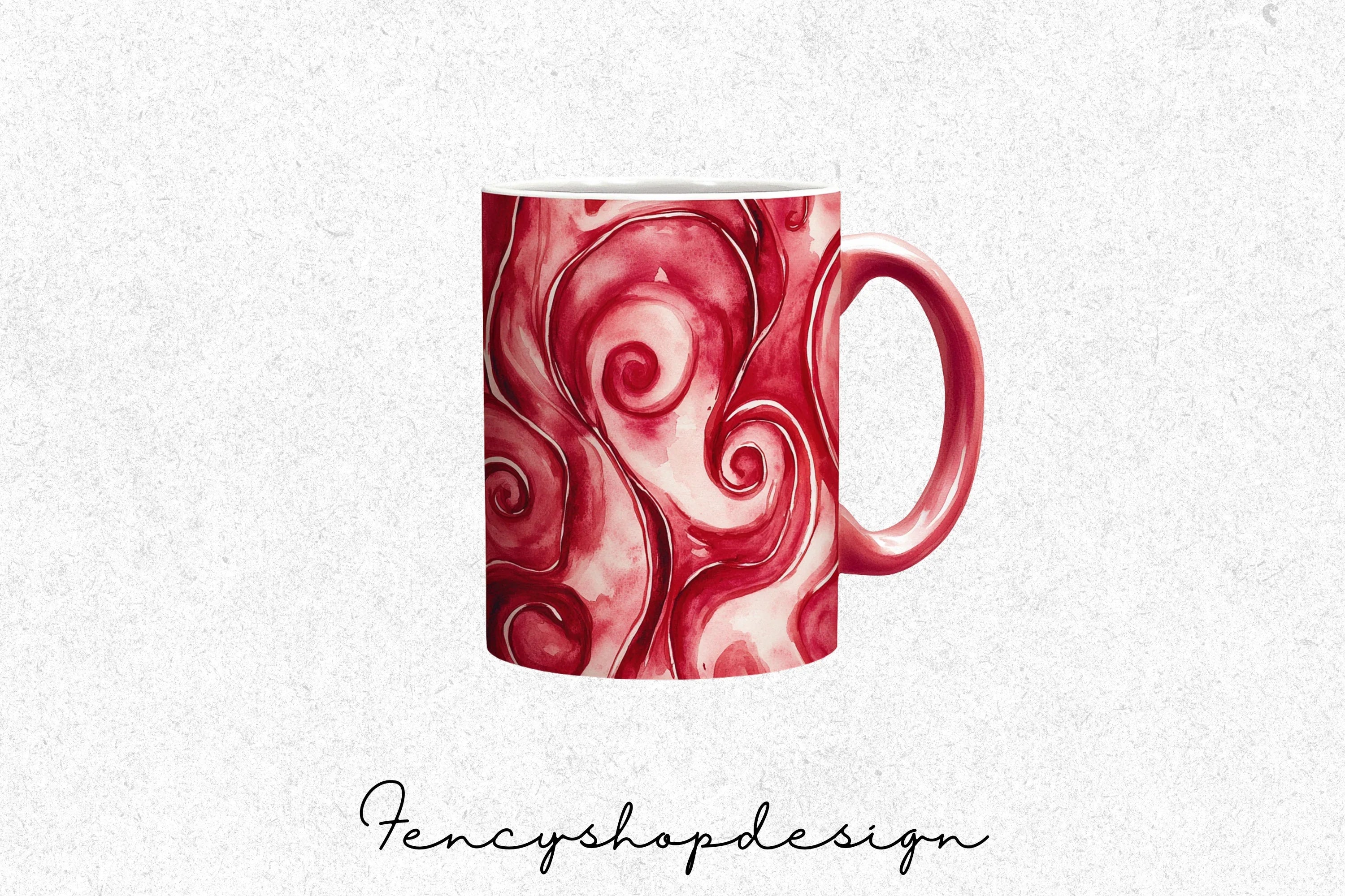 Red Marble Swirl Clipart Bundle - Image 3