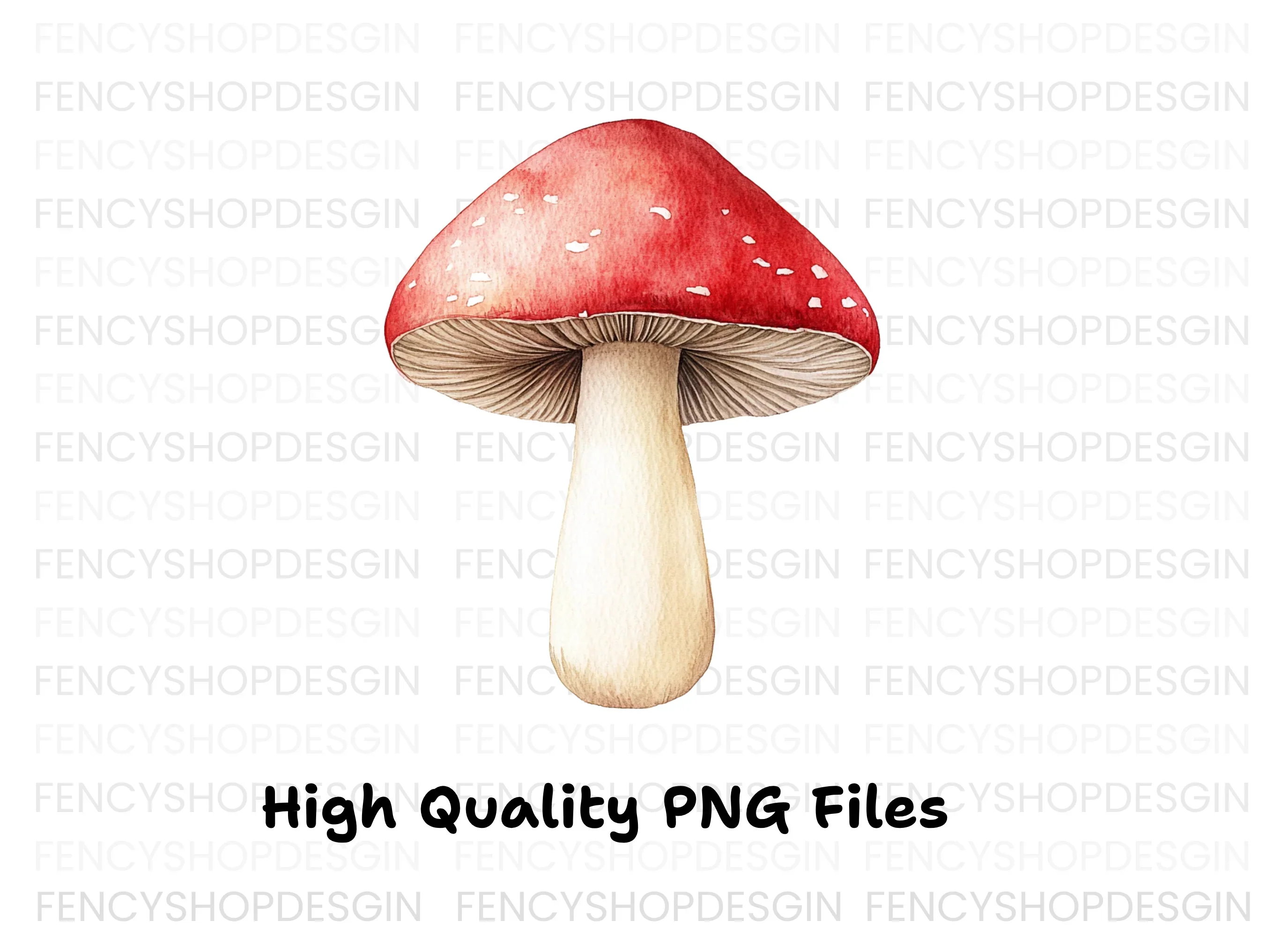 Red Mushroom Clipart Bundle - Image 2