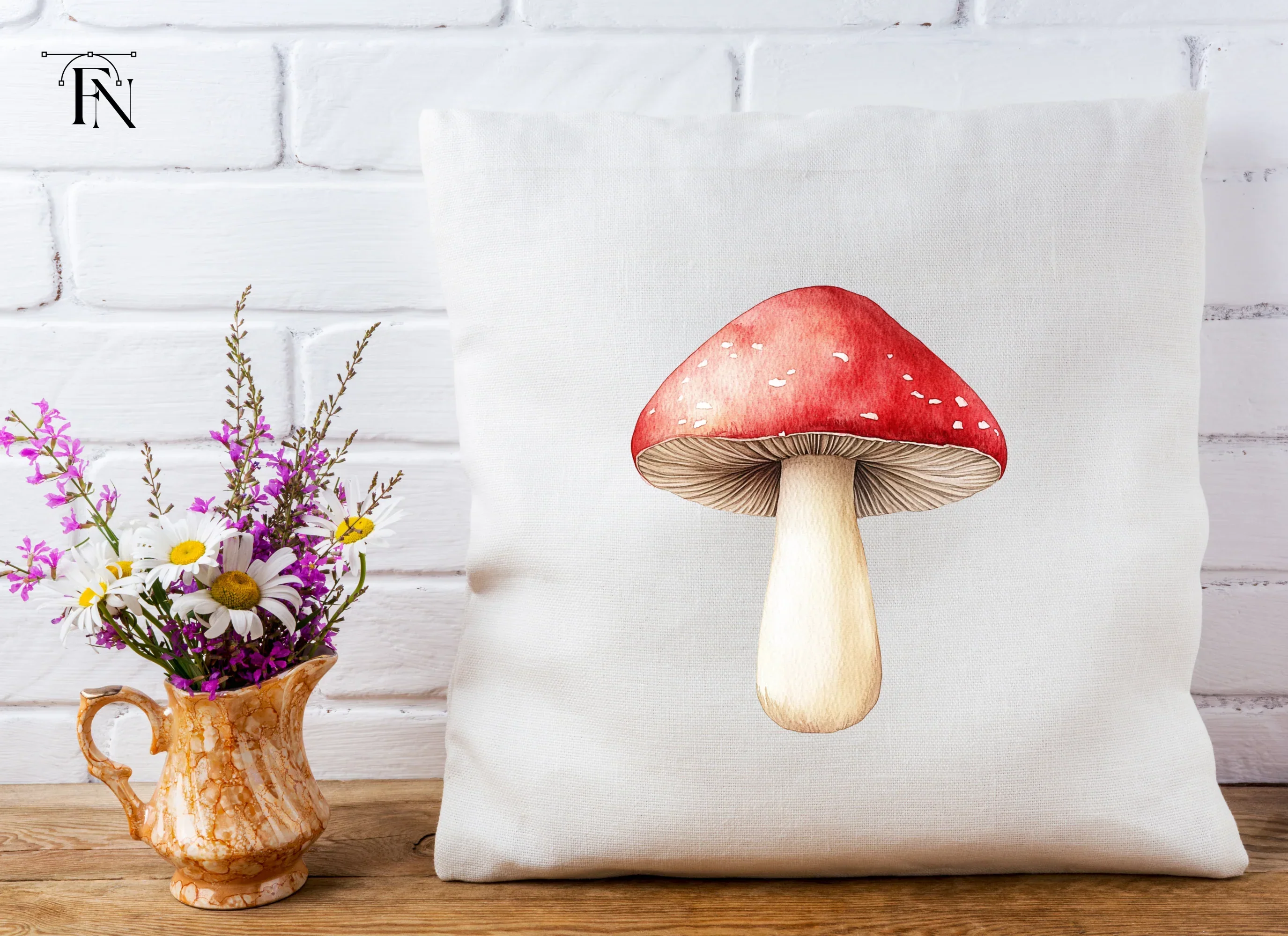 Red Mushroom Clipart Bundle - Image 4