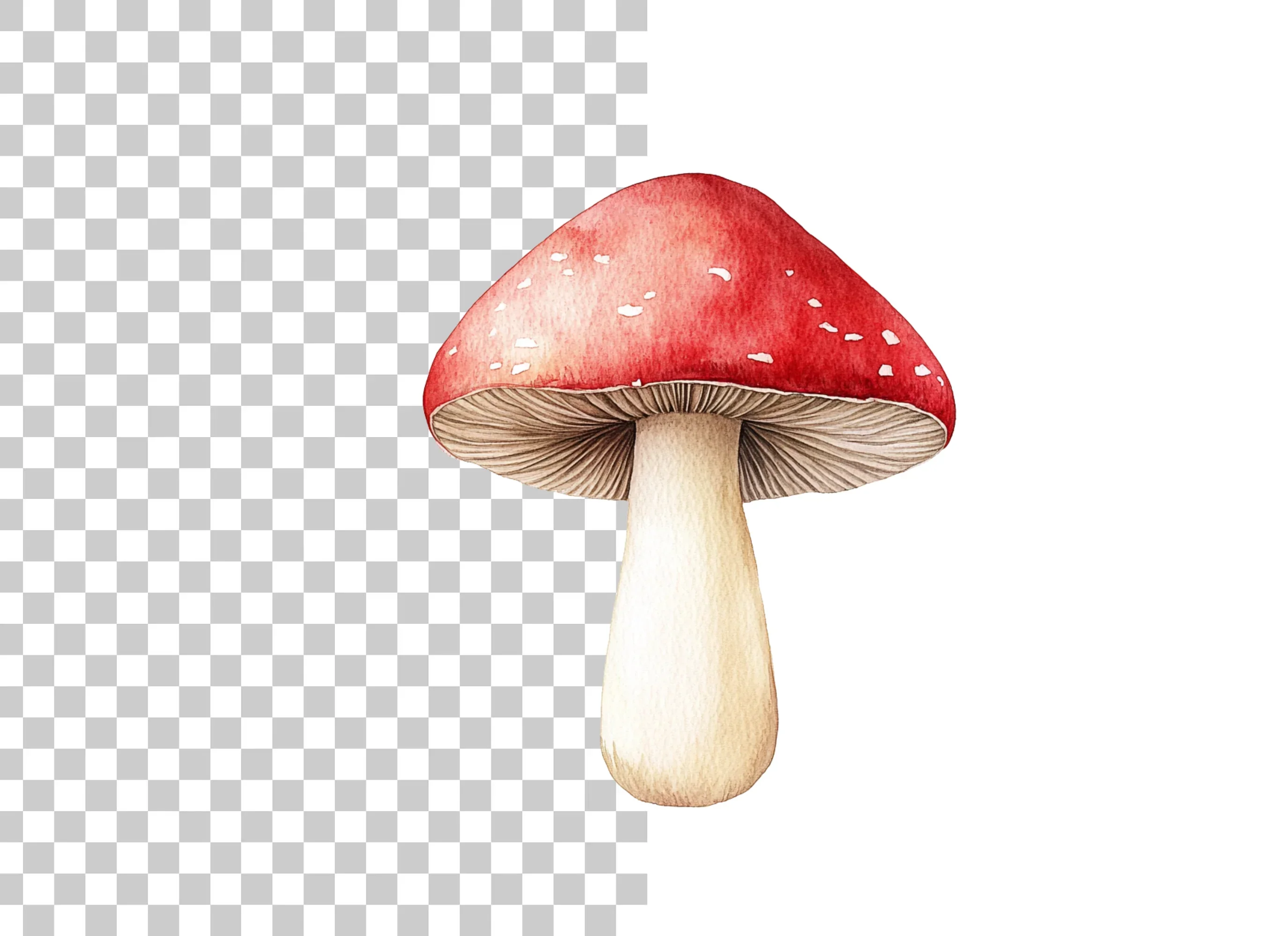 Red Mushroom Clipart Bundle - Image 6