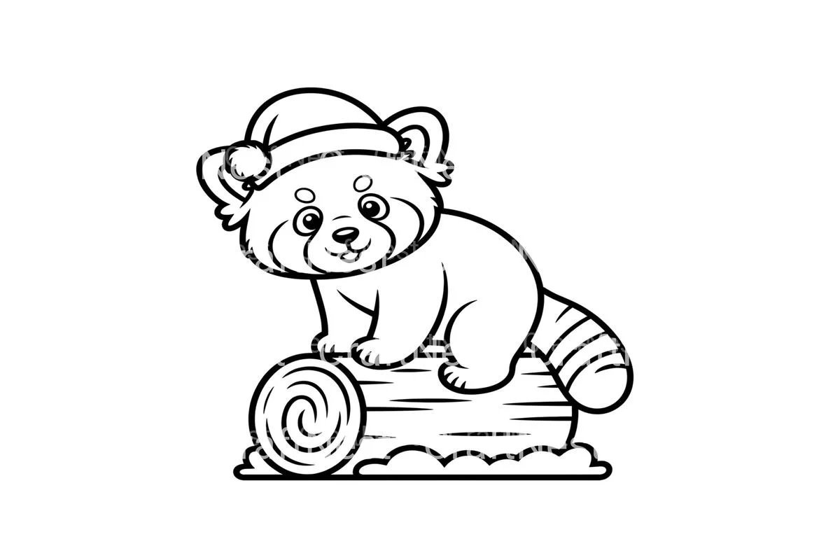 Red Pandas Winter Holiday Coloring Books - Image 4