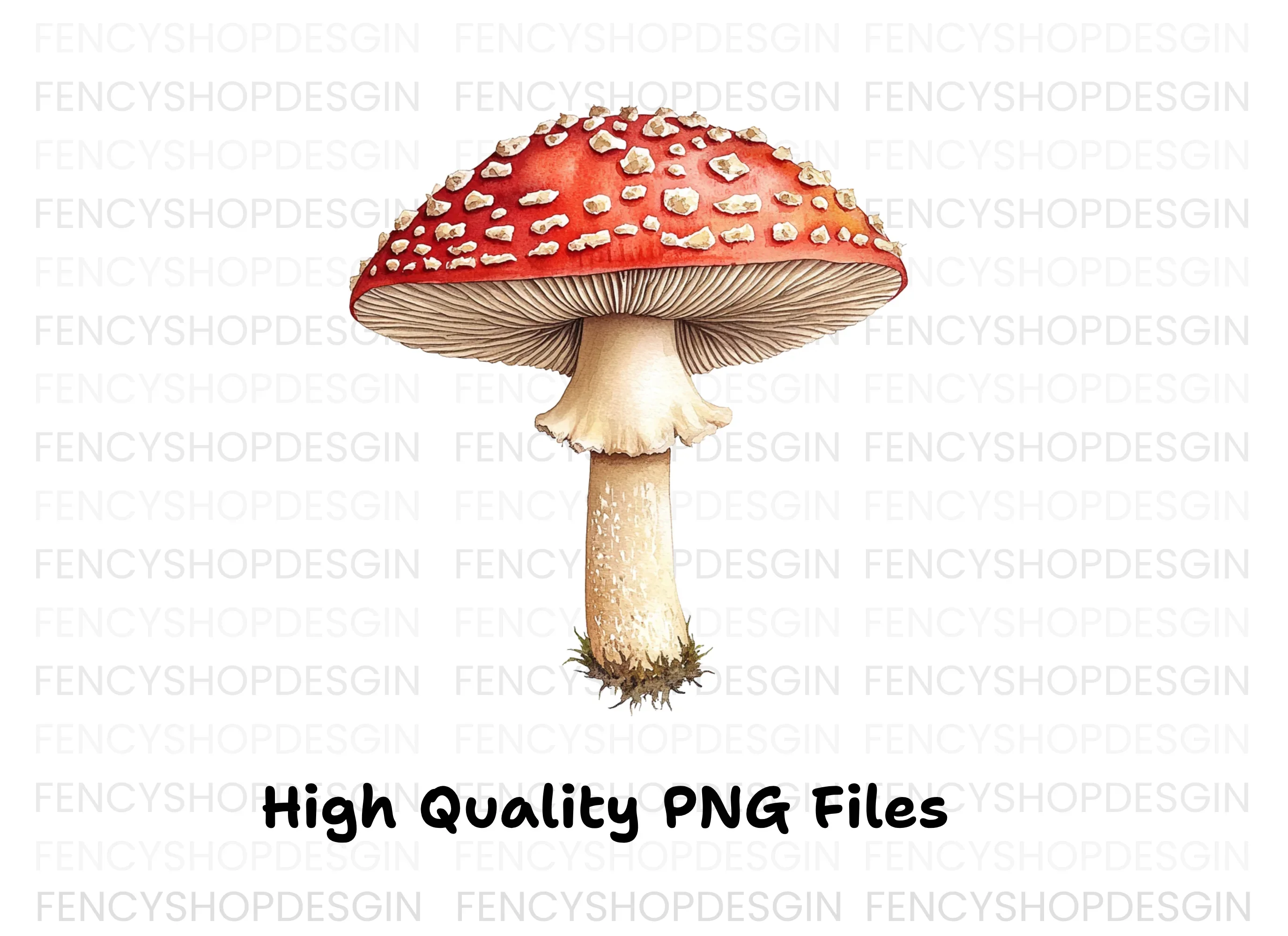 Red Toadstool Mushroom Clipart Bundle - Image 3