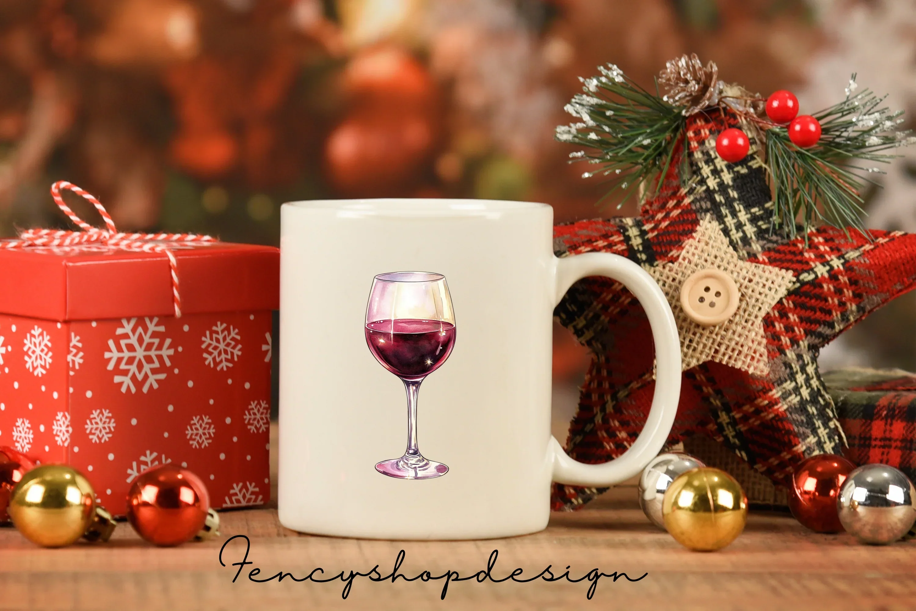 Red Wine Glasses Clipart Bundle - Image 3