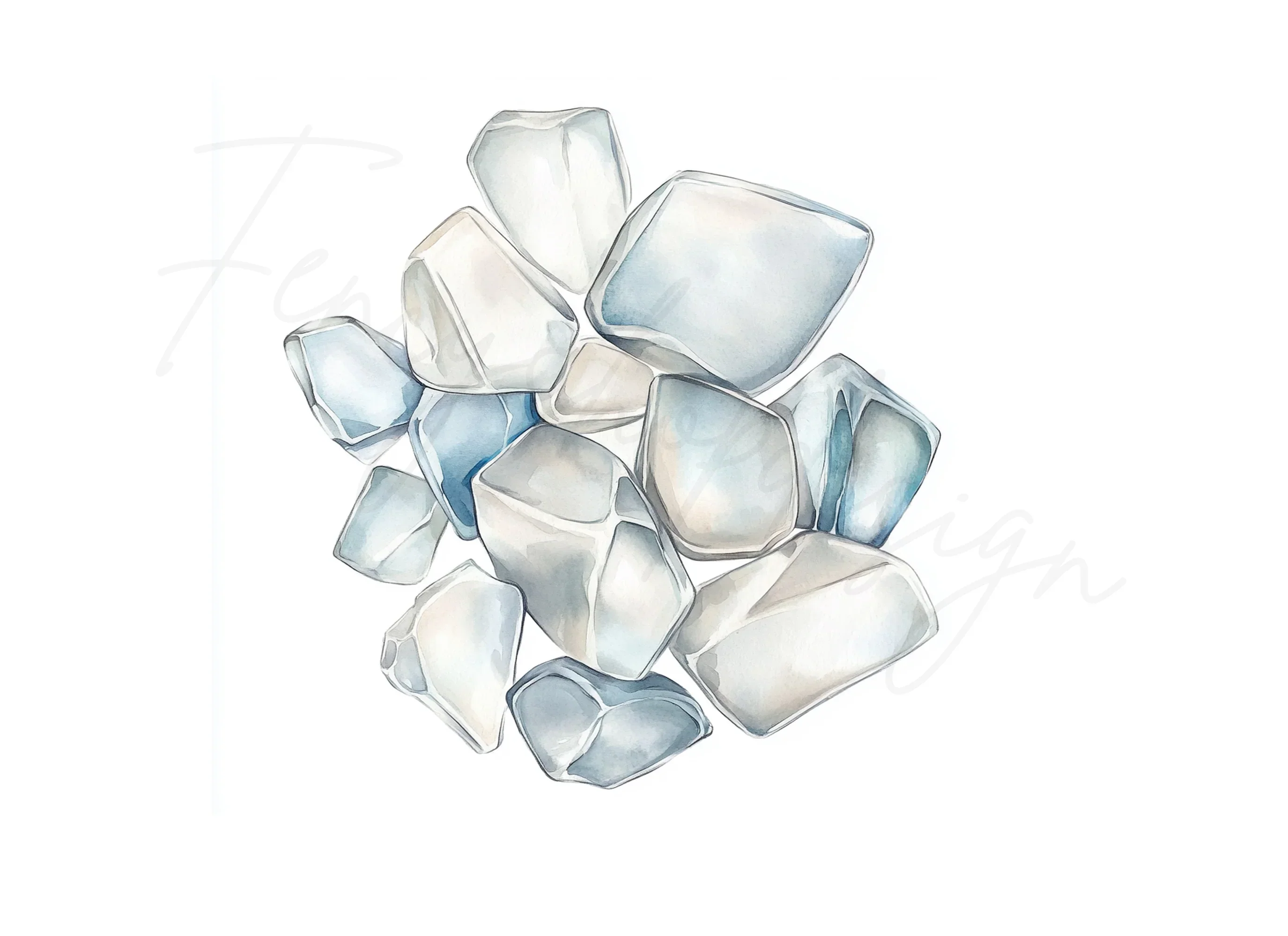 Refreshing Ice Cubes Clipart Bundle - Image 3
