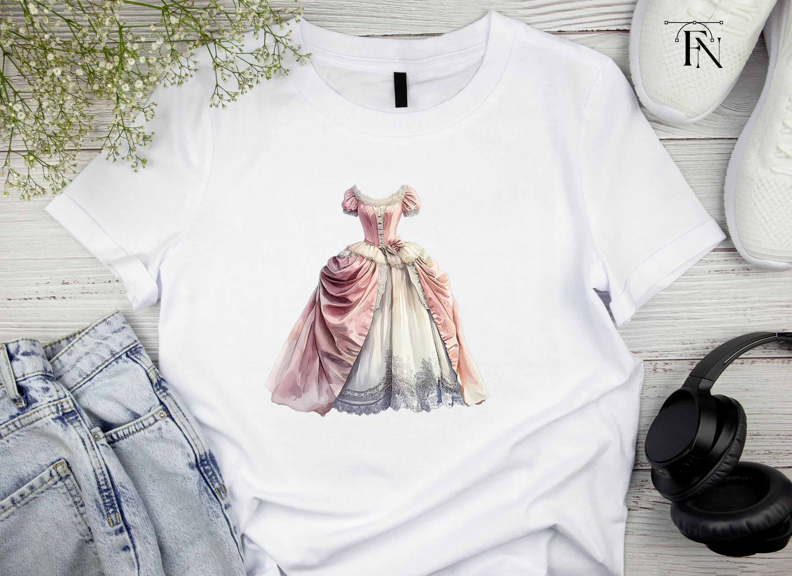 Regal Ball Gown Clipart Bundle - Image 4