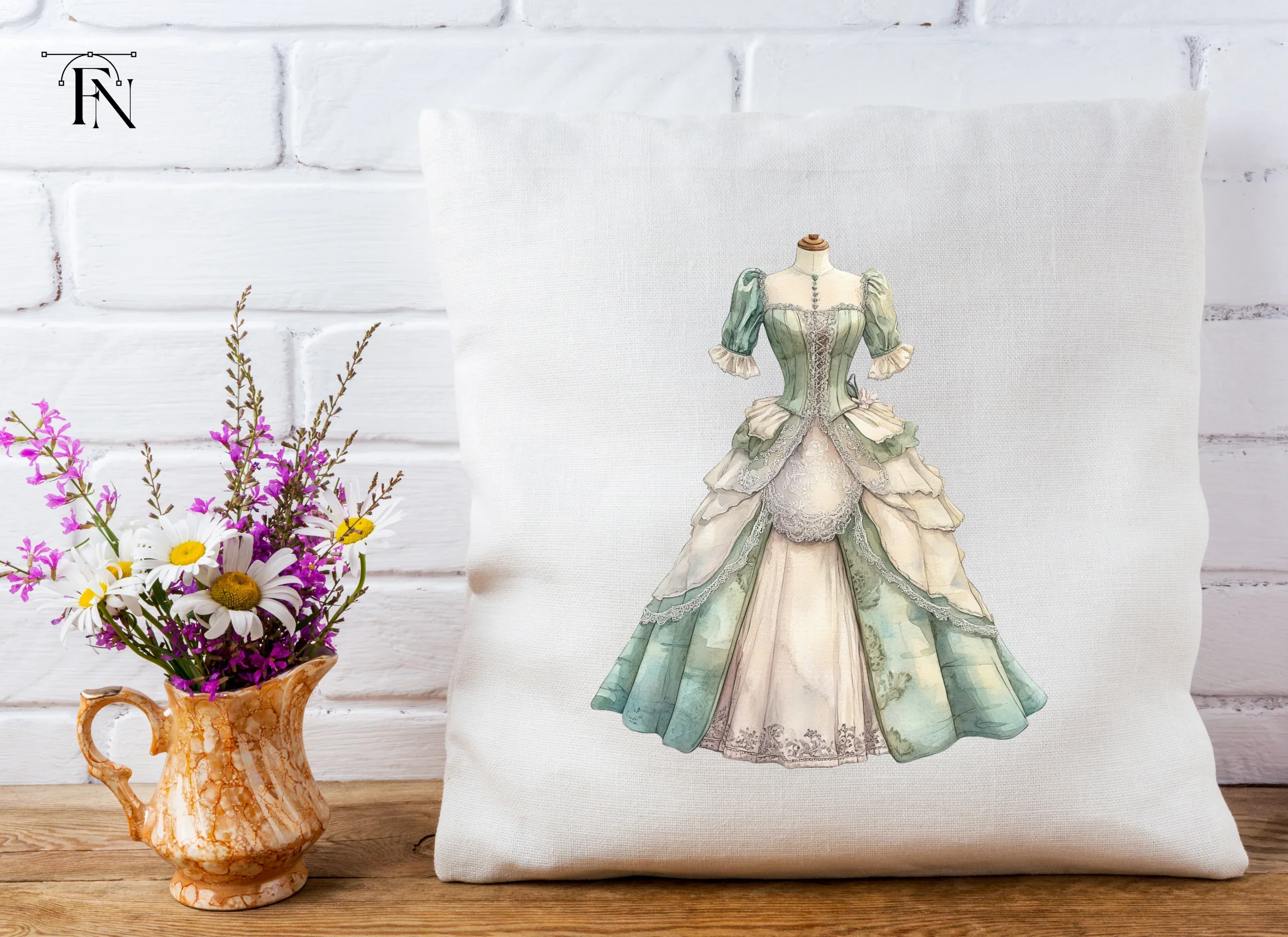 Regal Ball Gown Clipart Bundle - Image 5