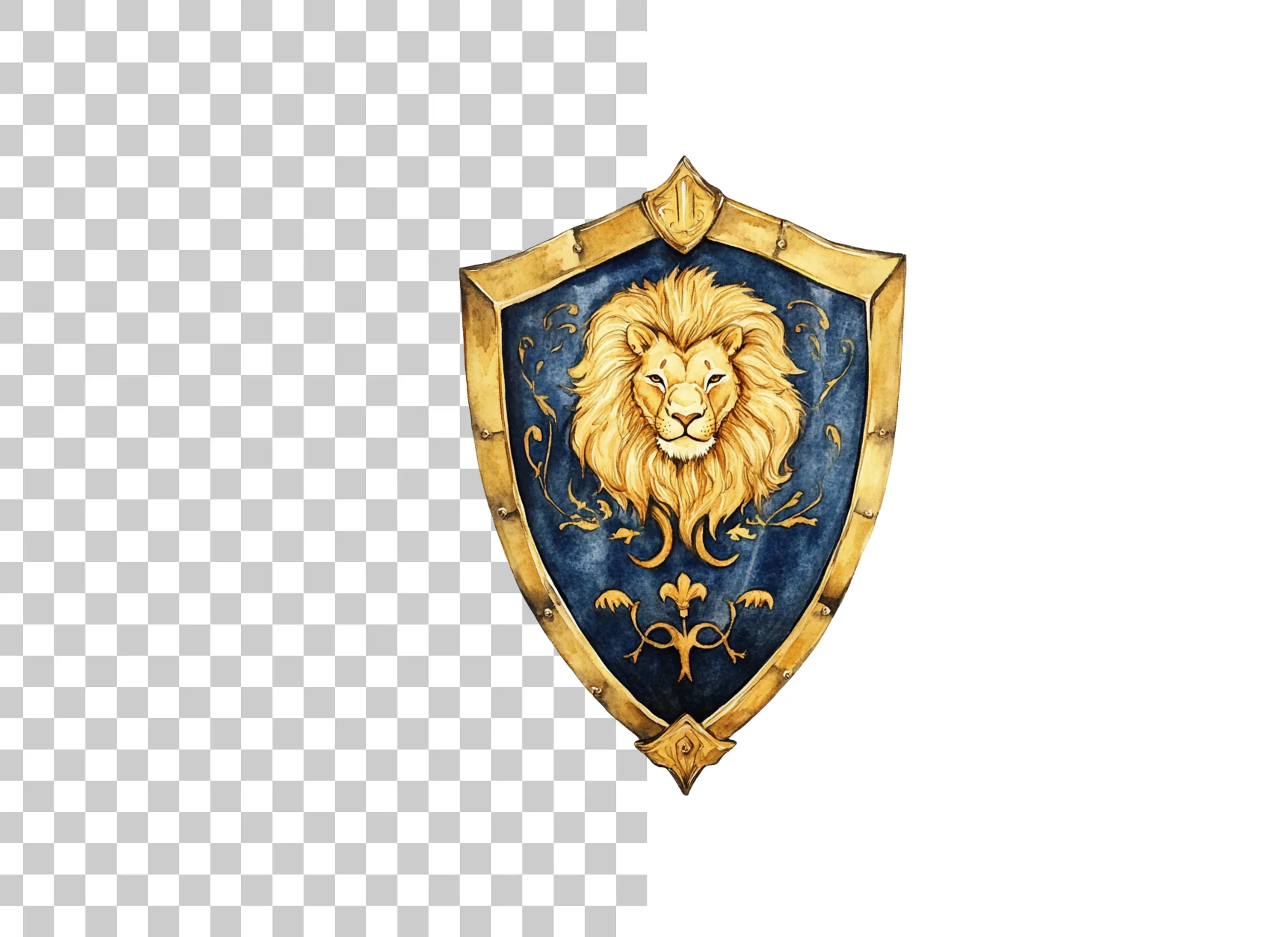 Regal Lion Shields Clipart Bundle - Image 2