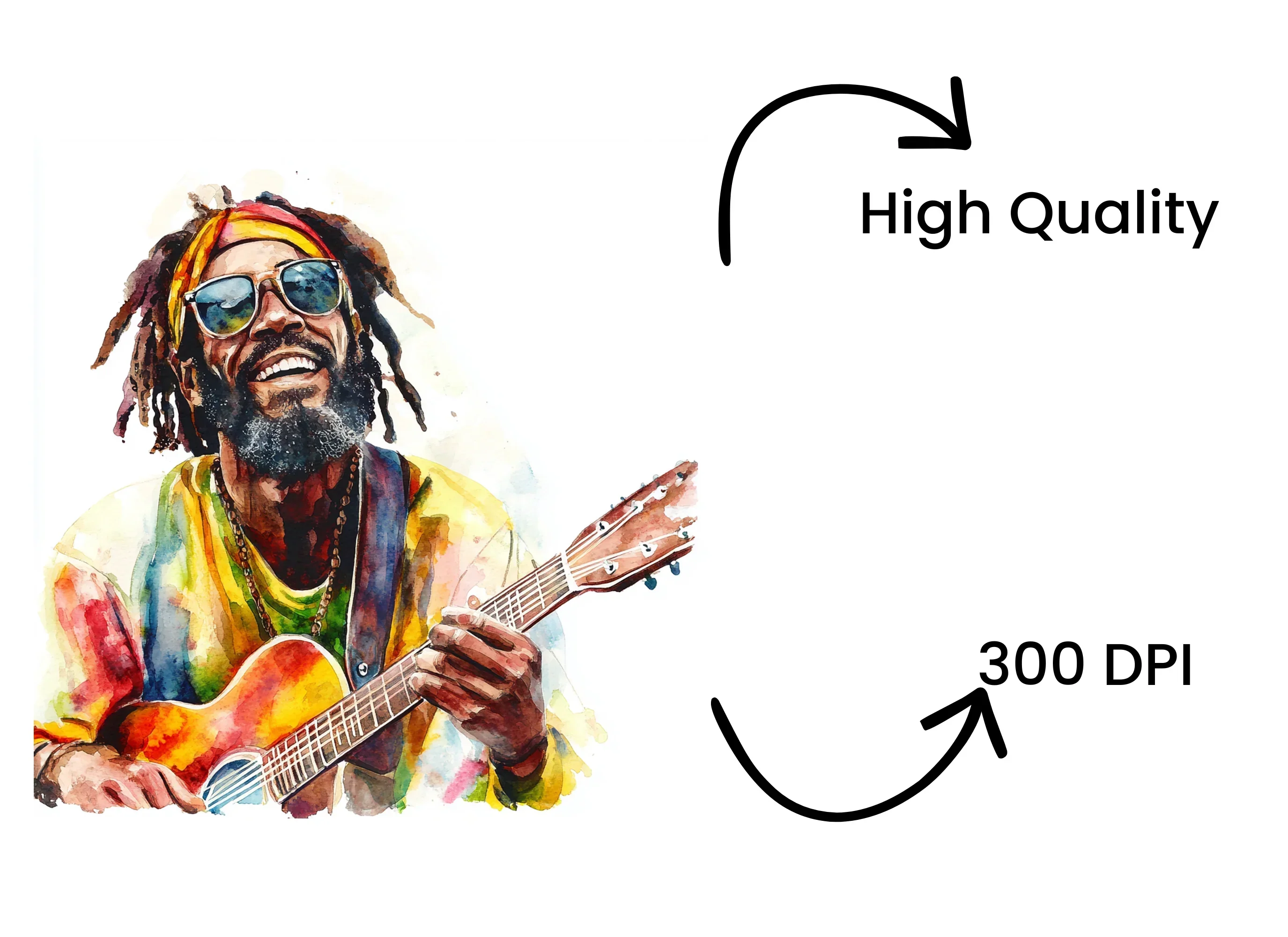 Reggae Portraits Clipart Bundle - Image 4