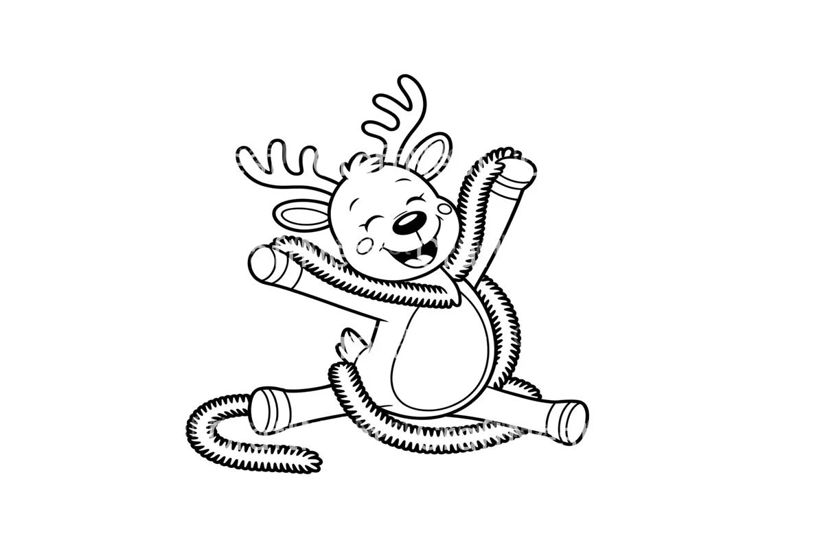 Reindeer Tangled in Tinsel Coloring Books - Image 2