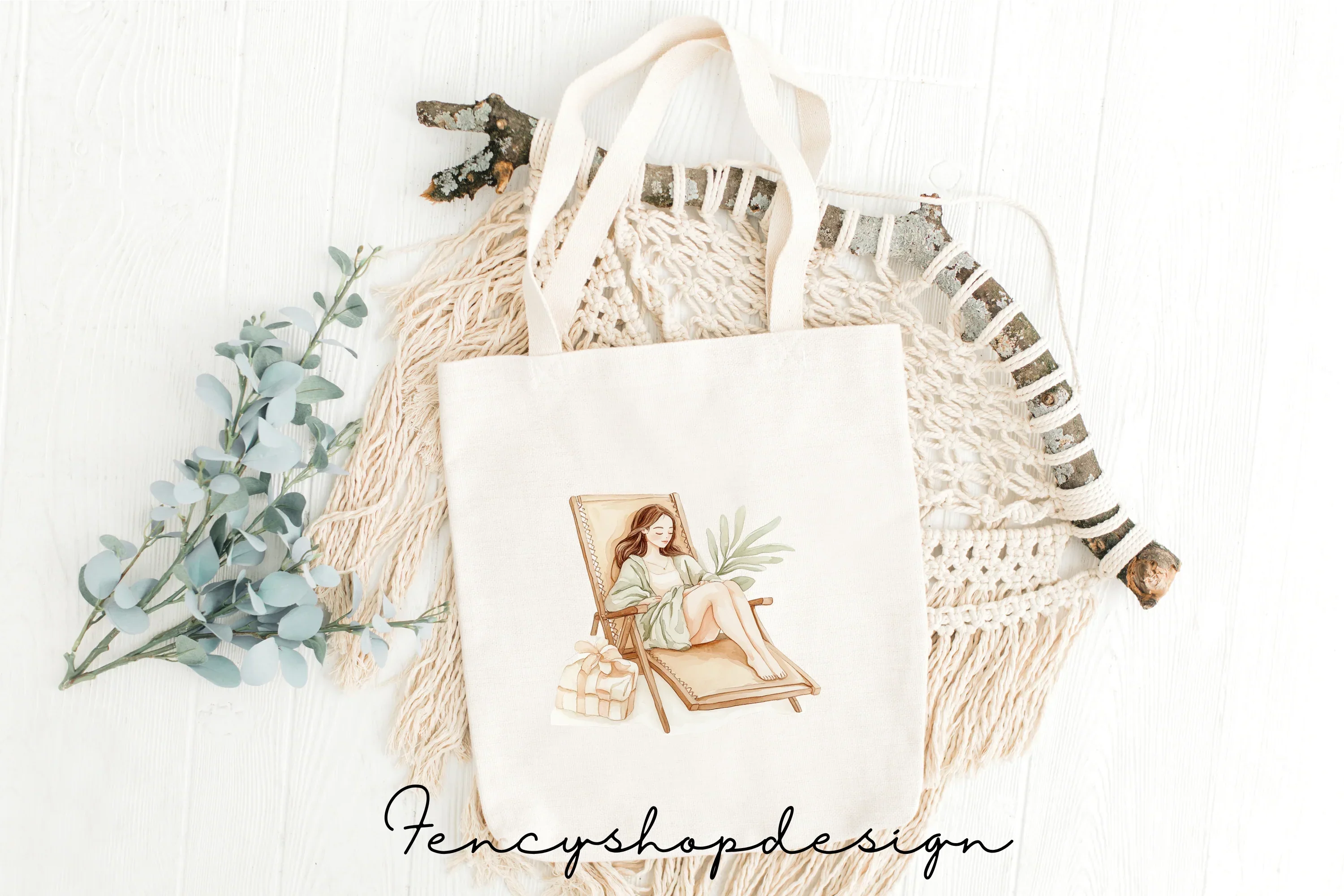 Relaxing Women Beach Lounge Clipart Bundle - Image 8