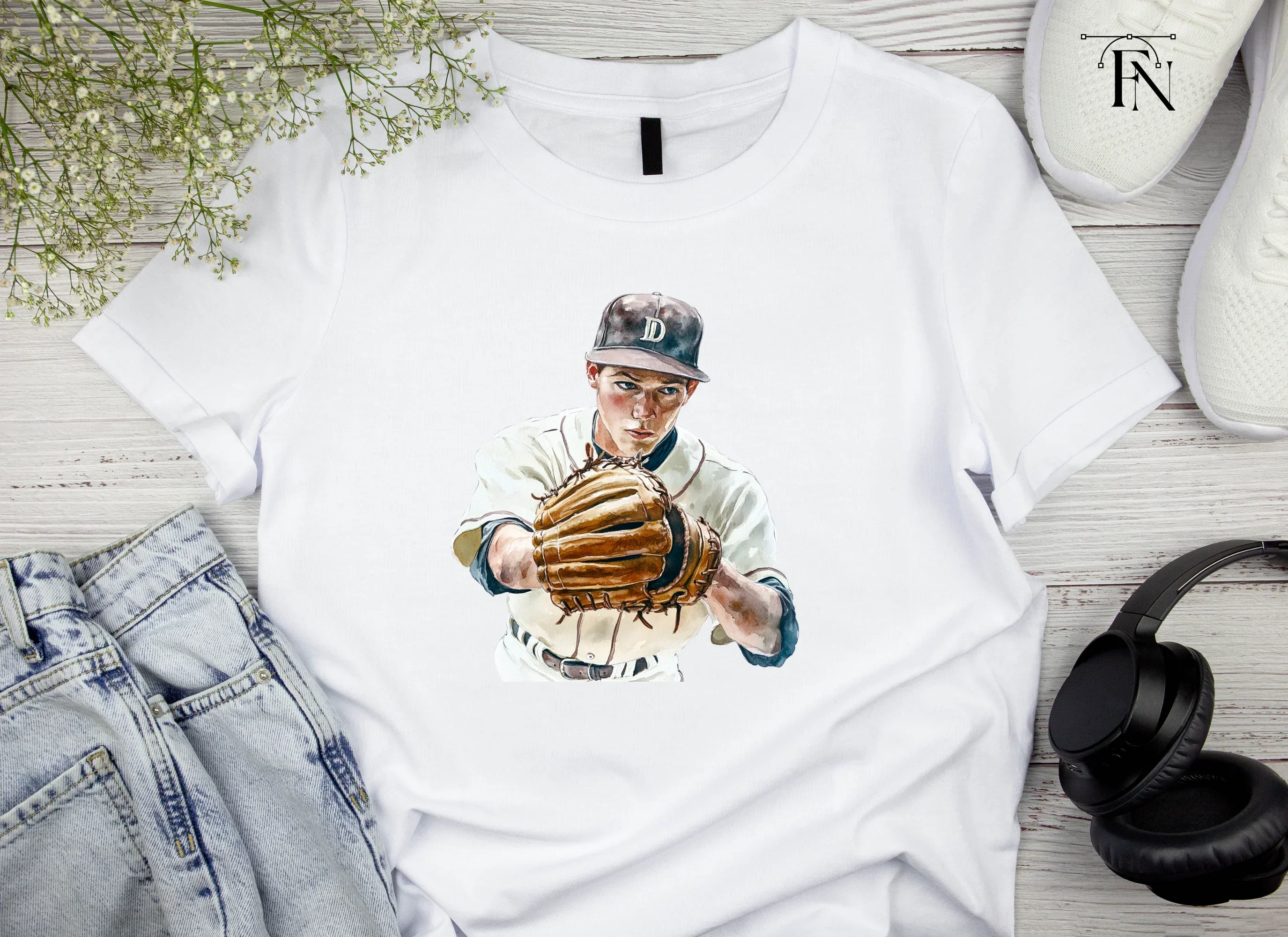 Retro Baseball Players Duo Clipart Bundle - Image 3