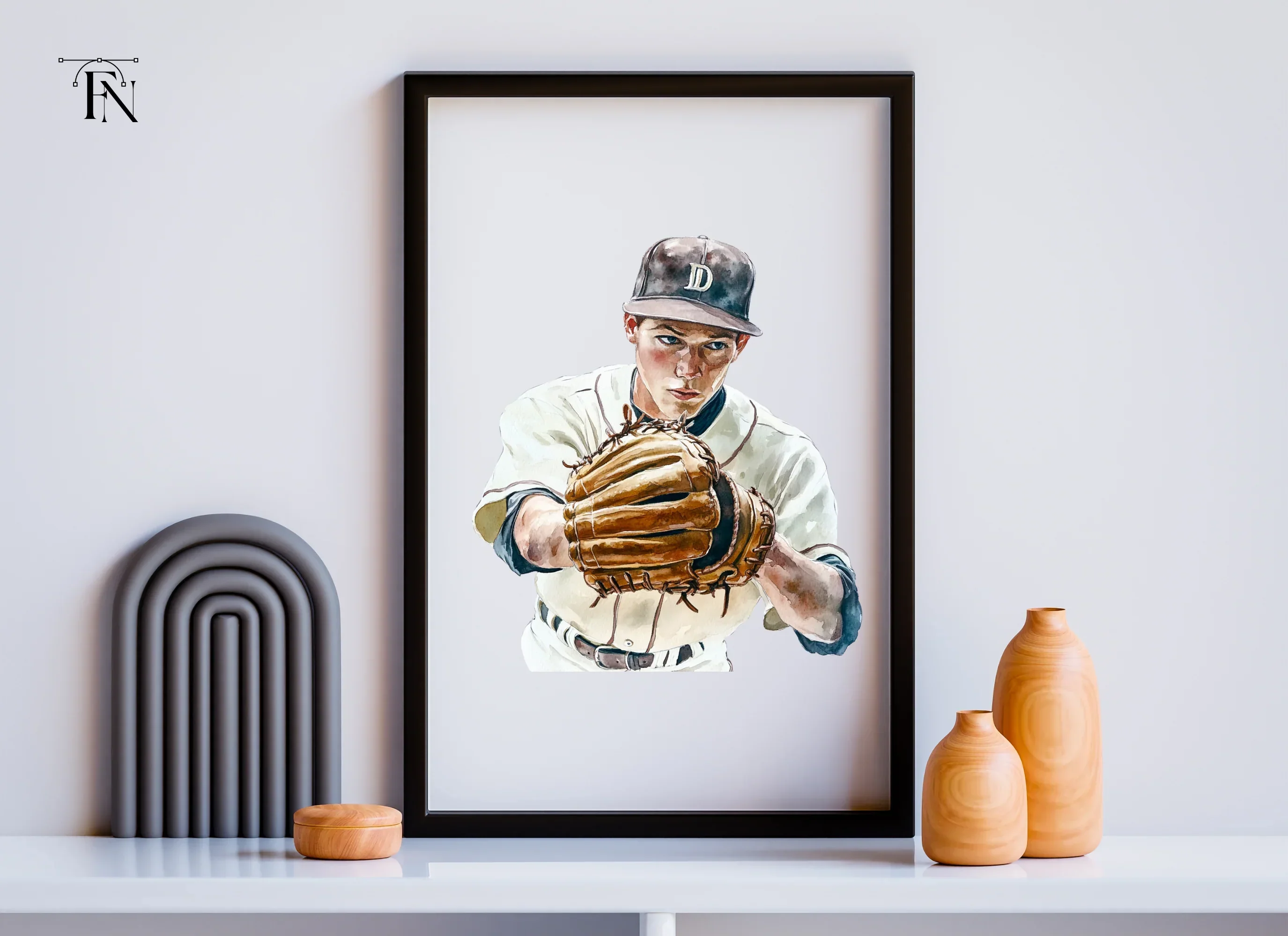 Retro Baseball Players Duo Clipart Bundle - Image 5