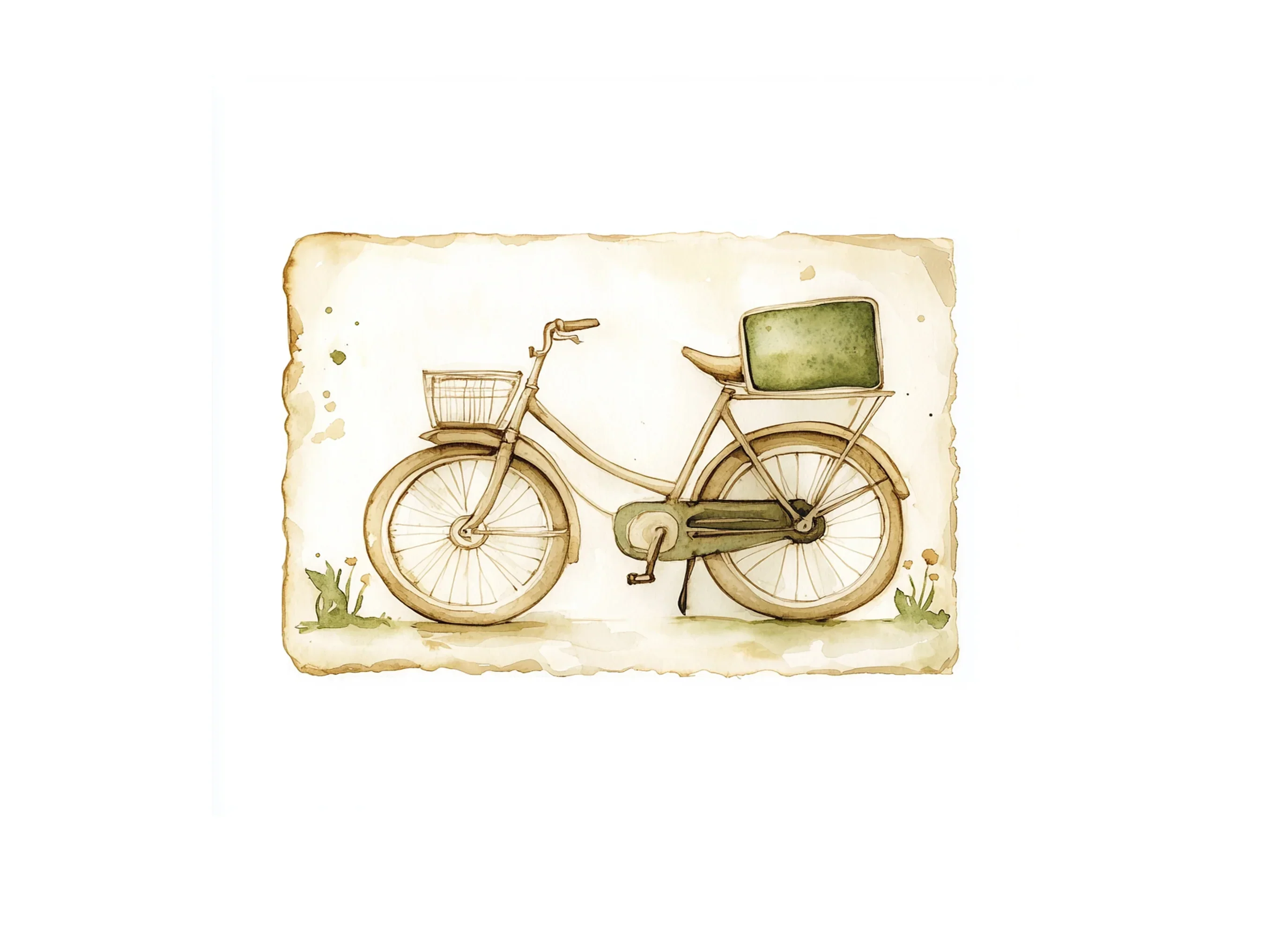Retro Bicycle and Bag Clipart Bundle - Image 3