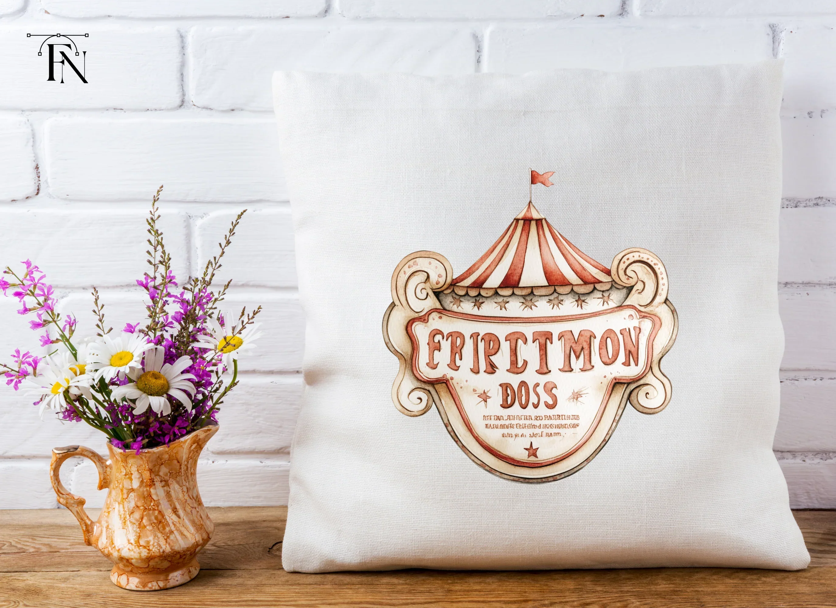 Retro Circus Tent Sign Clipart Bundle - Image 4