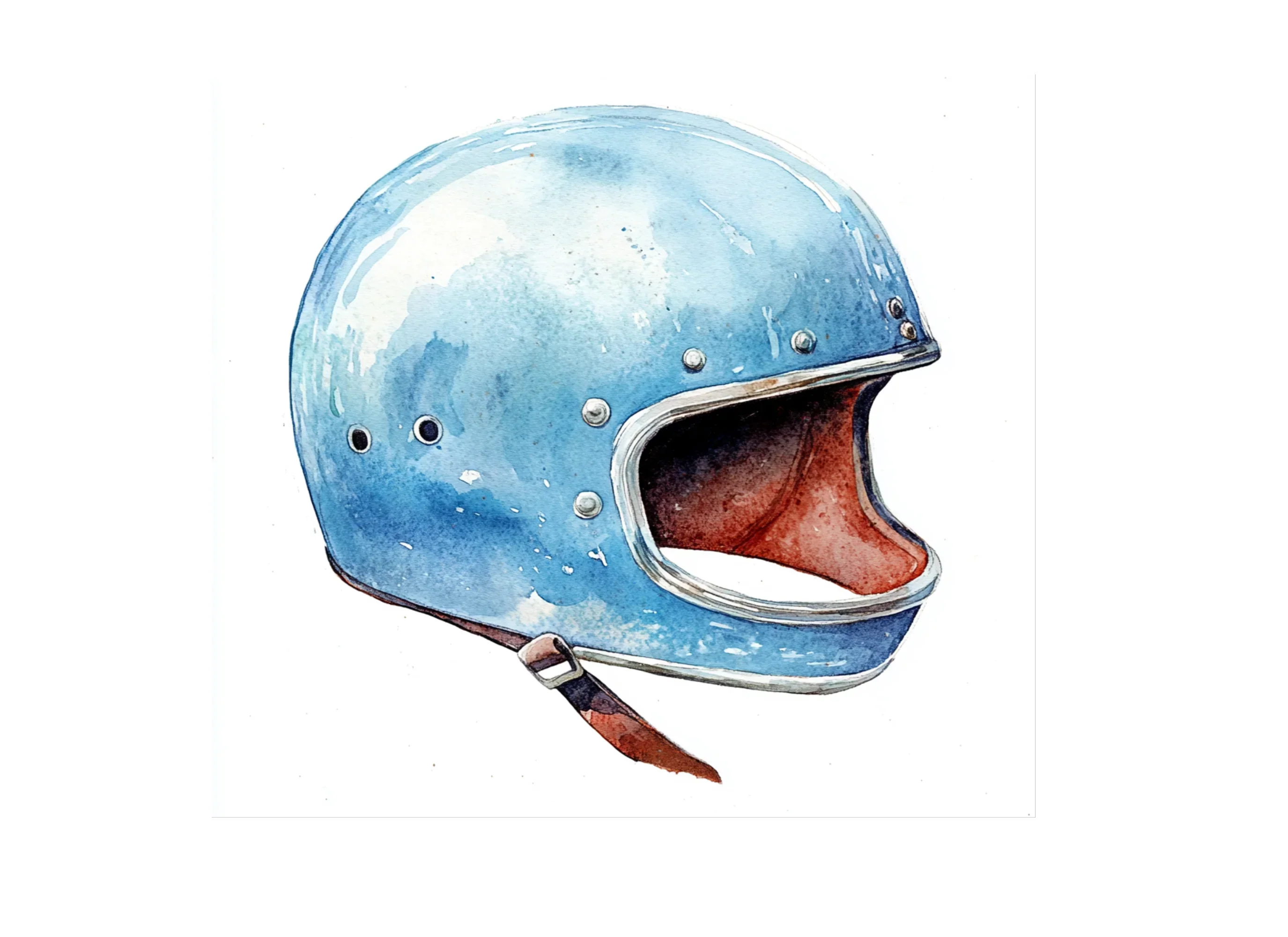 Retro Helmet Illustration Clipart Bundle - Image 3