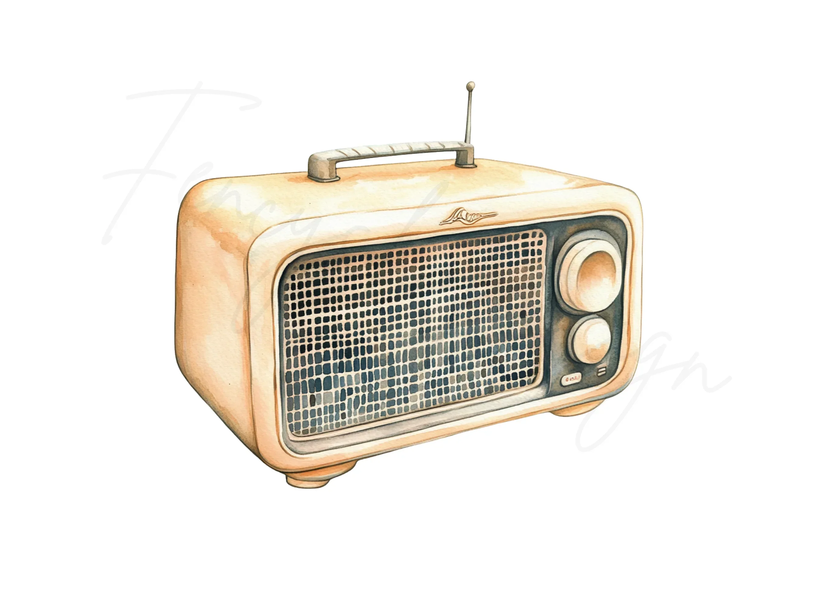 Retro Radio Receiver Clipart Bundle - Image 2