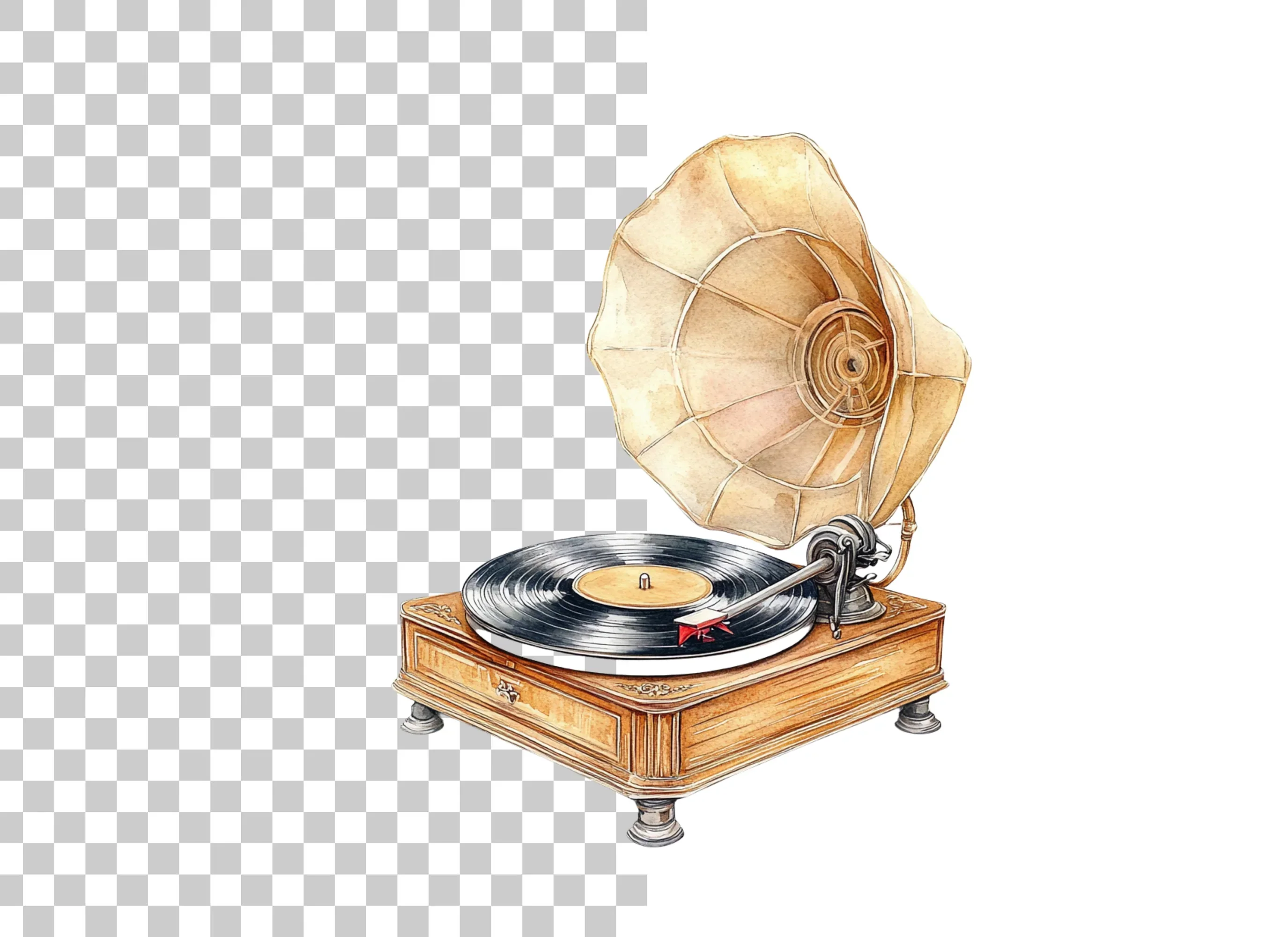 Retro Record Player Clipart Bundle - Image 2