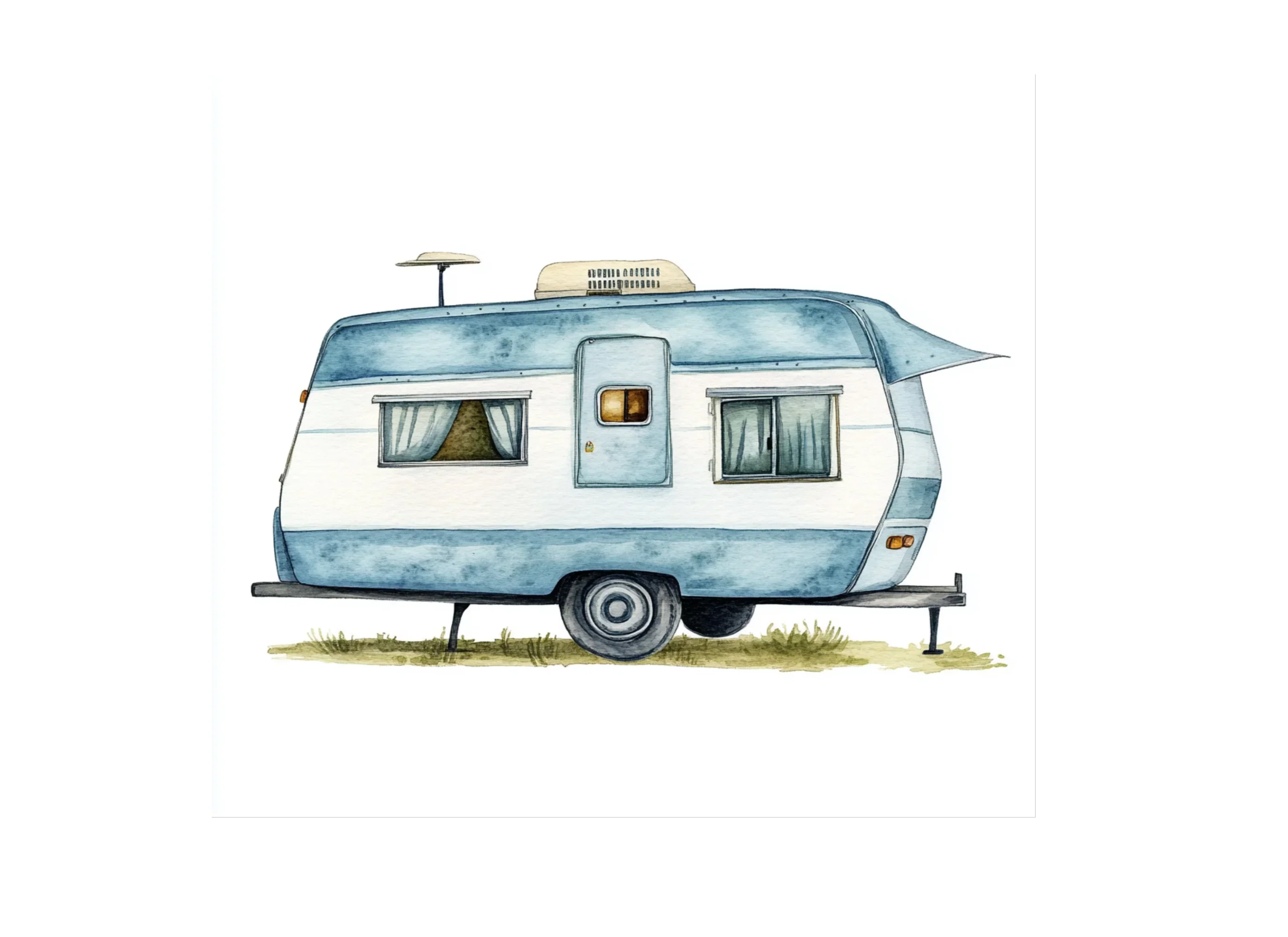 Retro RV and Trailer Clipart Bundle - Image 3