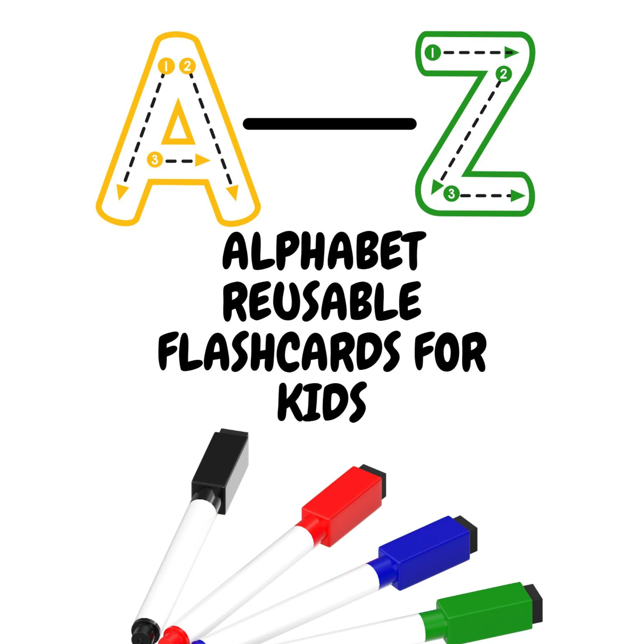 Reusable Alphabet Tracing Flashcards for Kids - Image 2