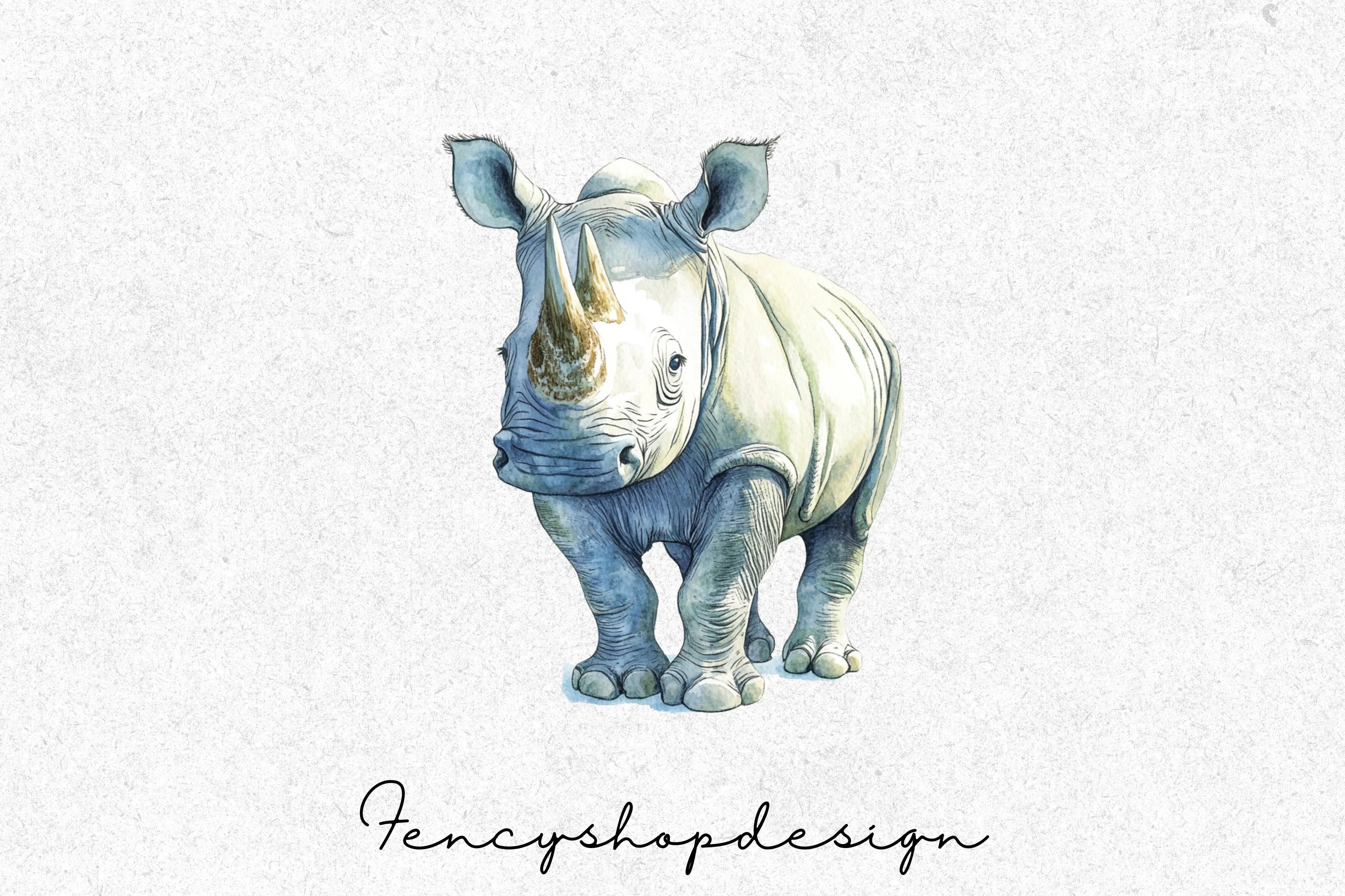 Rhinoceros Clipart Bundle - Image 4