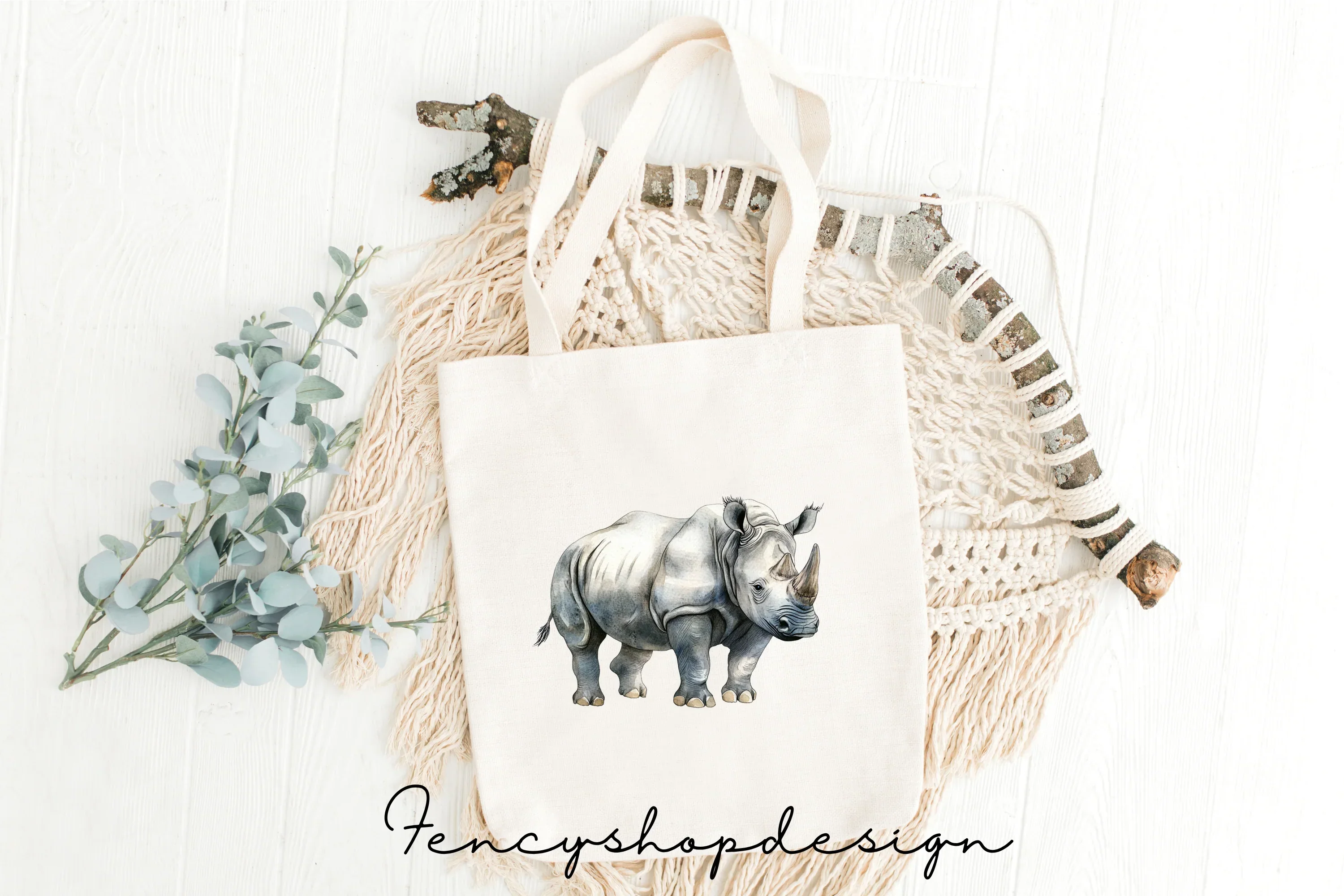 Rhinoceros Clipart Bundle - Image 8