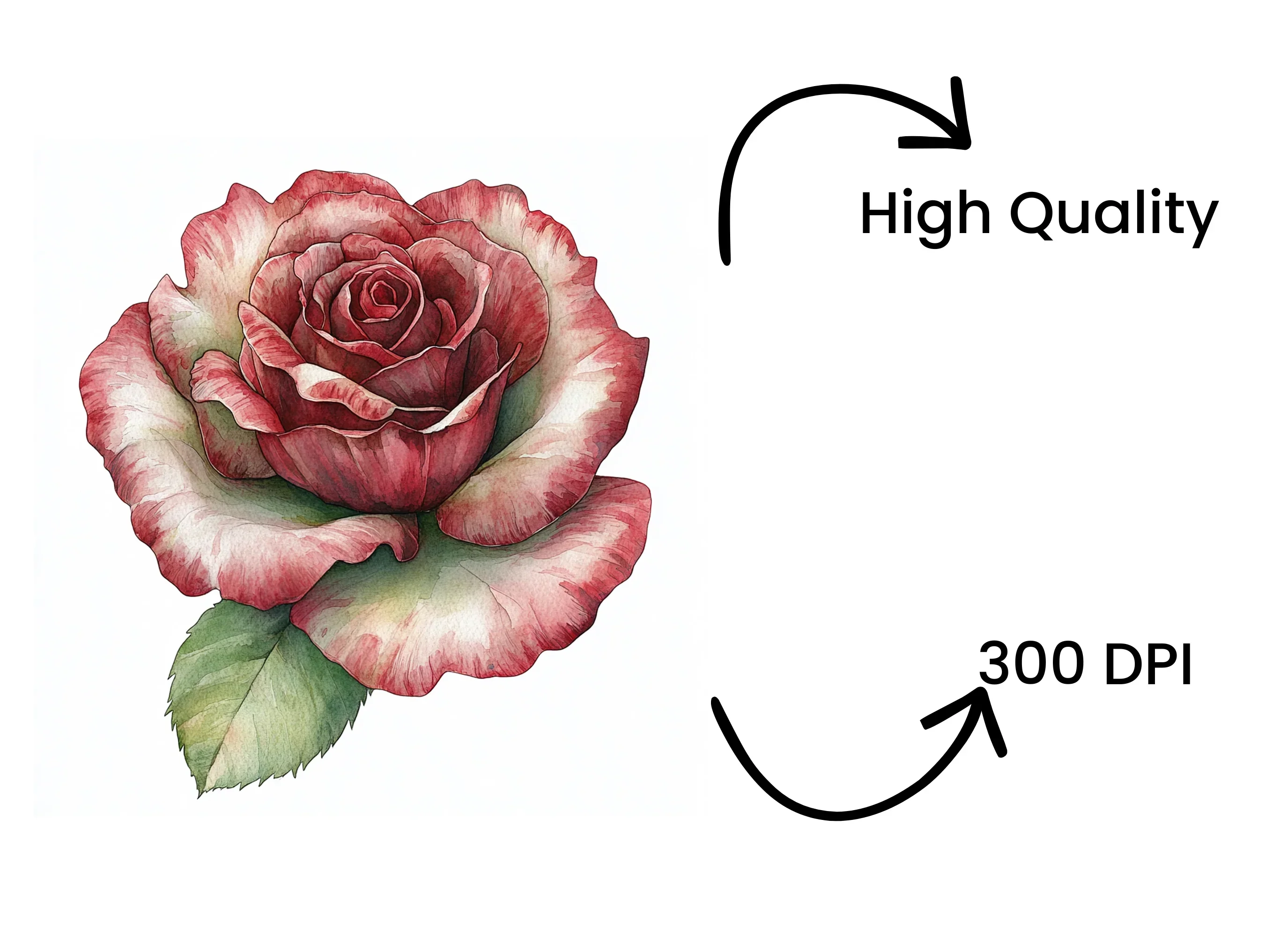 Rich Red Rose Clipart Bundle - Image 4