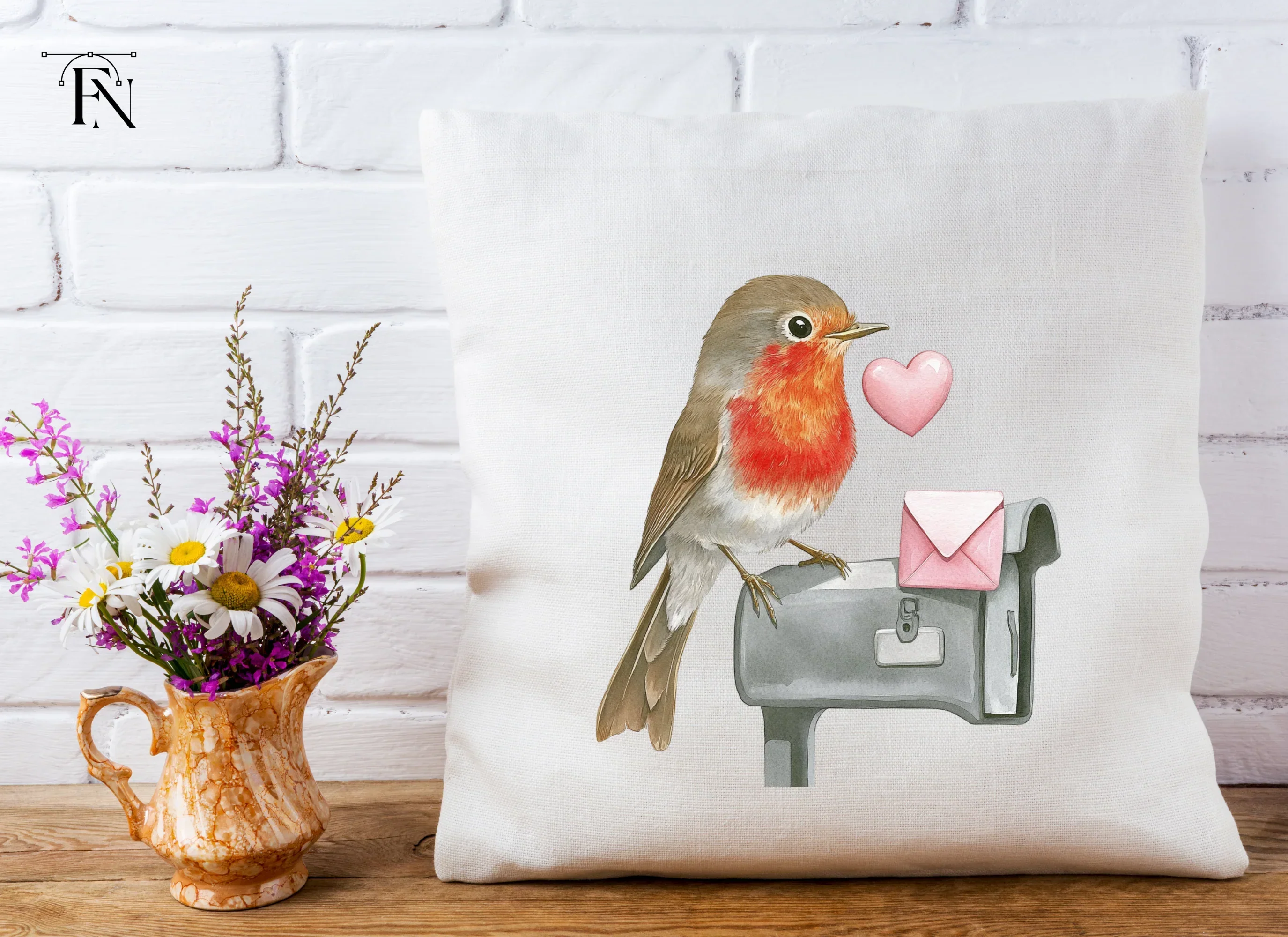 Robin Love Letter Clipart Bundle - Image 5